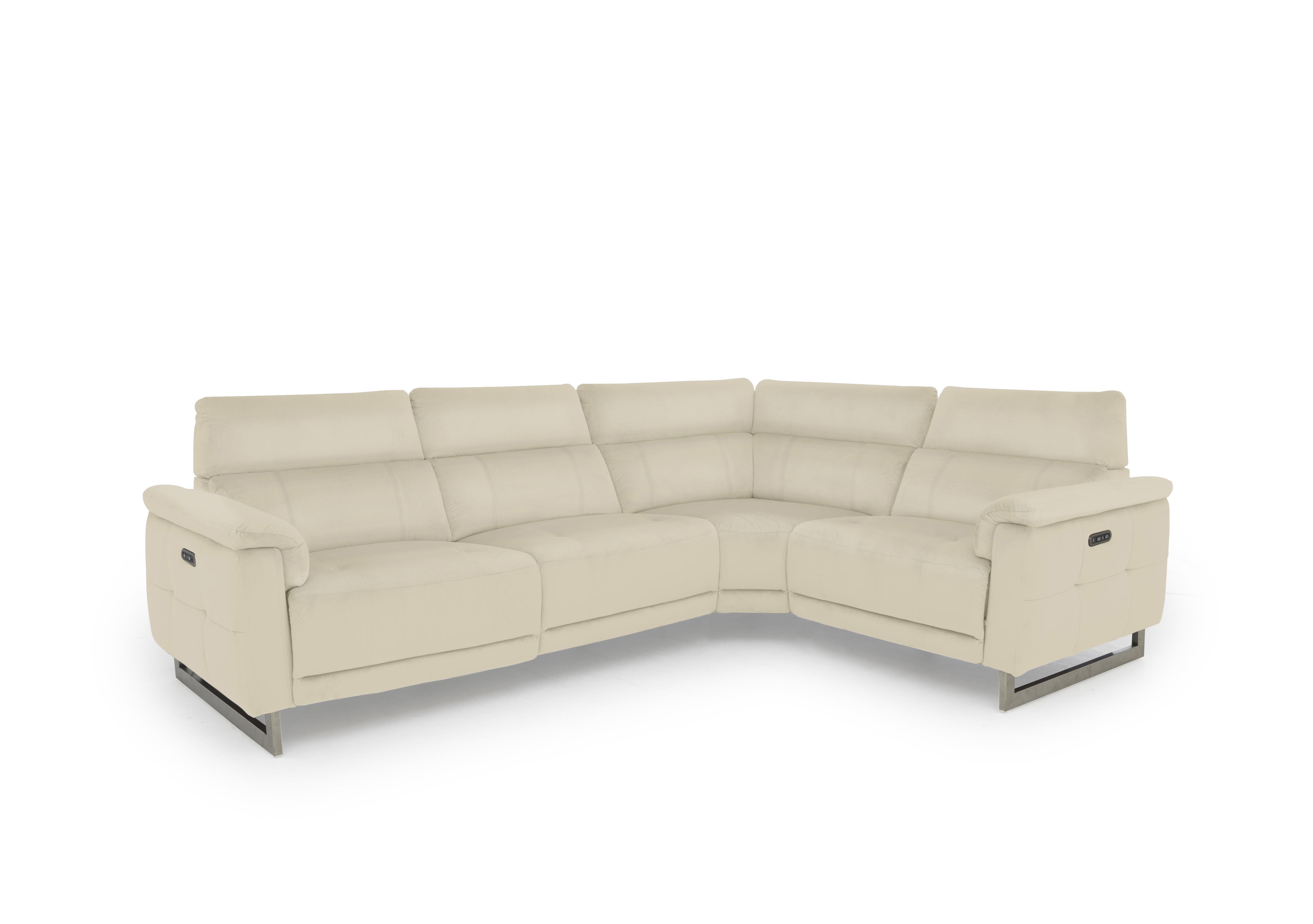 Moet Leather Power Recliner Corner Sofa with Telescopic Headrests in  on Furniture Village