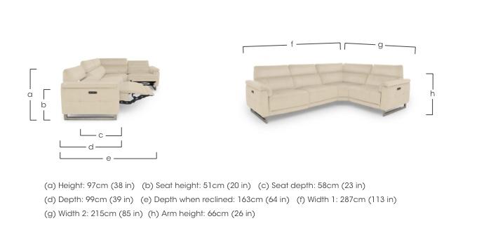 Moet Leather Power Recliner Corner Sofa with Telescopic Headrests in  on Furniture Village