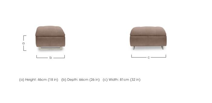 Moet Large Fabric Standard Footstool in  on Furniture Village