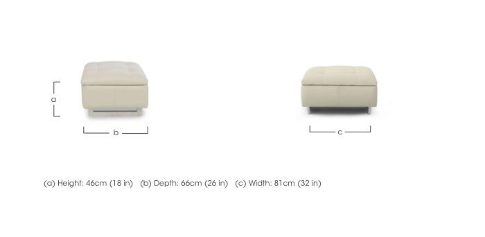 Moet Large Leather Standard Footstool in  on Furniture Village