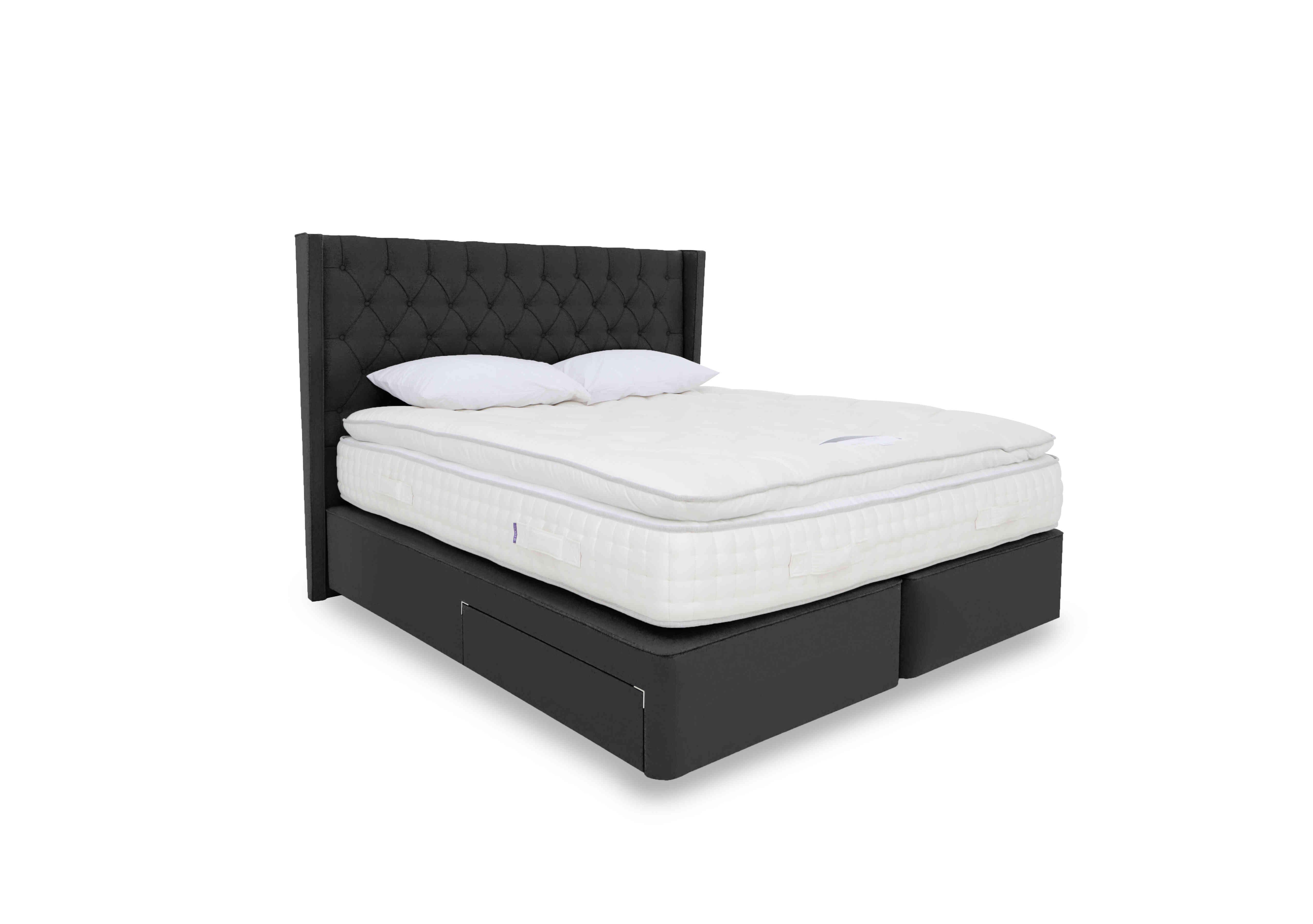 Yorkshire 20k Pillow Top Divan Set in Seven Anthracite on Furniture Village