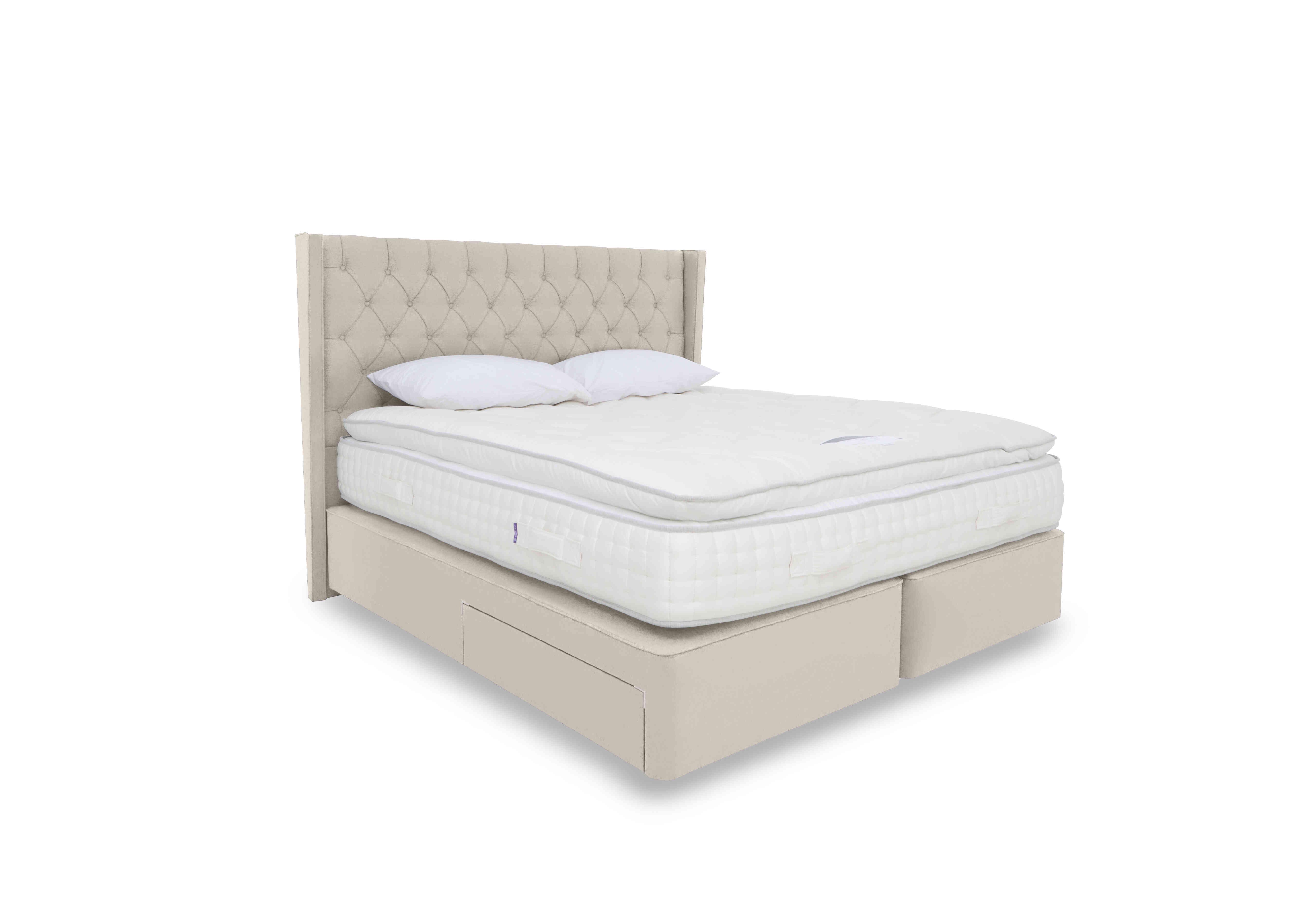 Yorkshire 20k Pillow Top Divan Set in Seven Ivory on Furniture Village