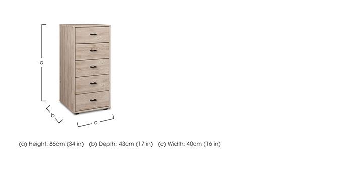 Dallas 40cm 5 Drawer Chest in  on Furniture Village