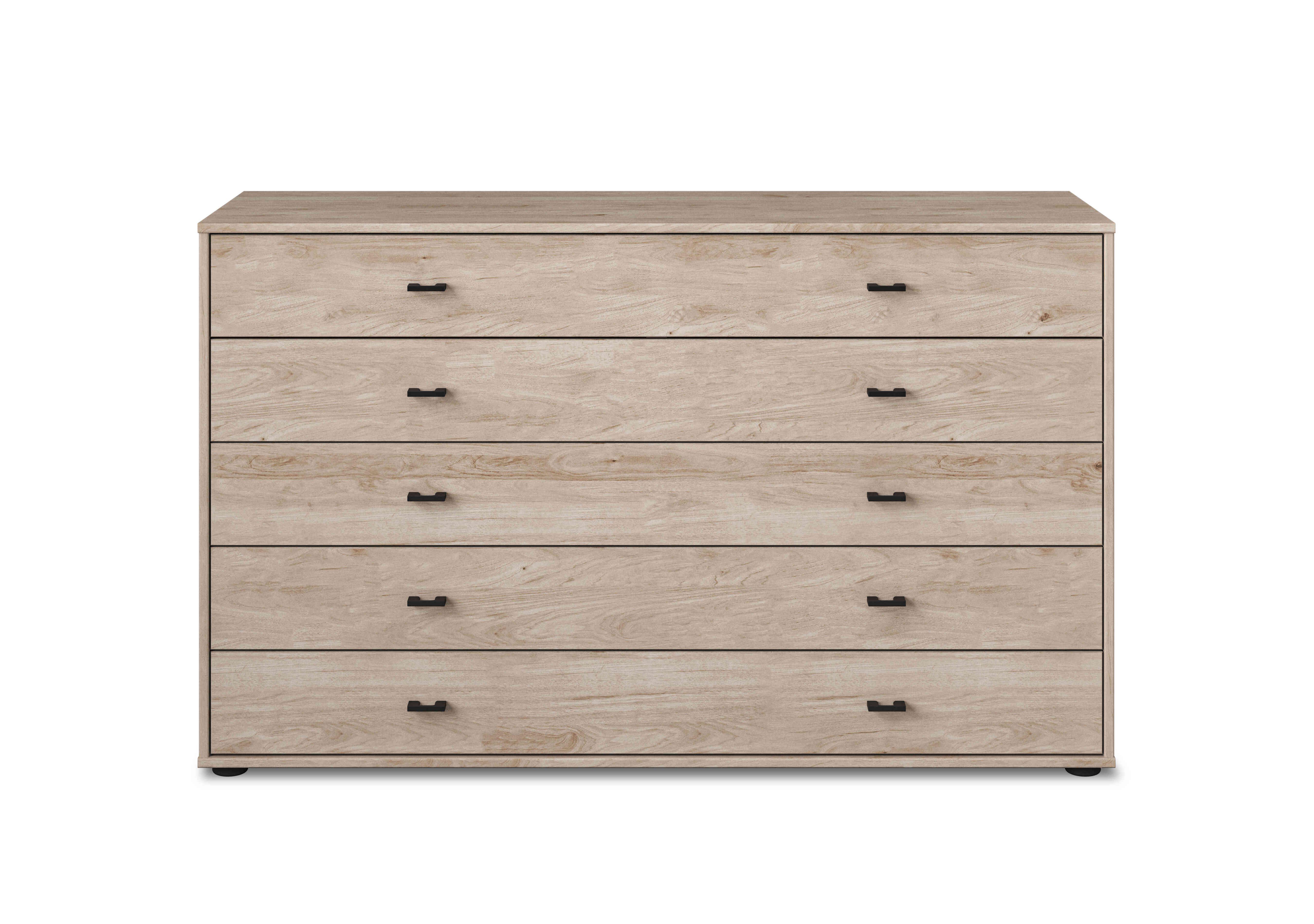 Dallas 141cm 5 Drawer Chest in Holm Oak on Furniture Village