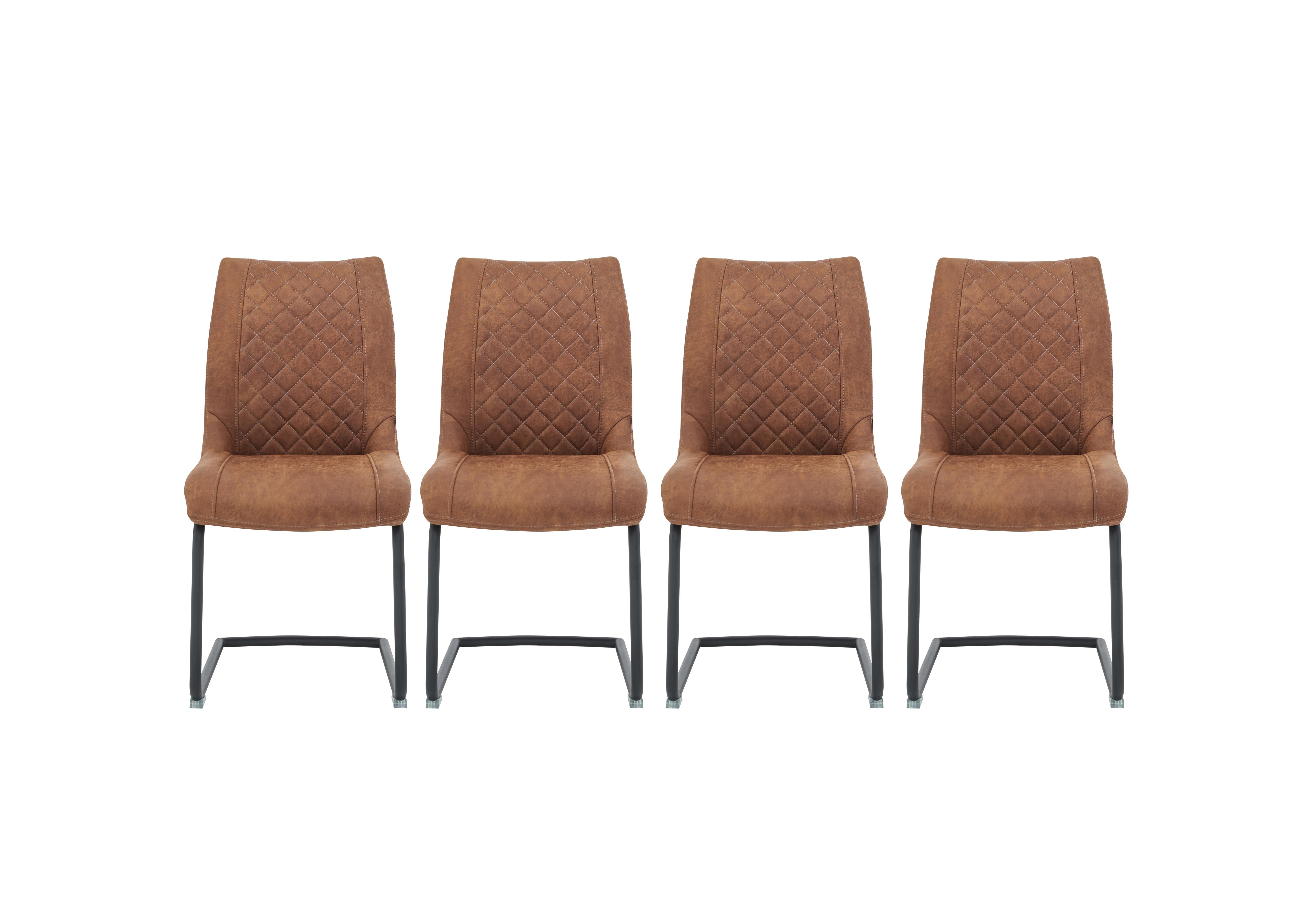 Baltimore Set of 4 Dining Chairs in Cognac on Furniture Village