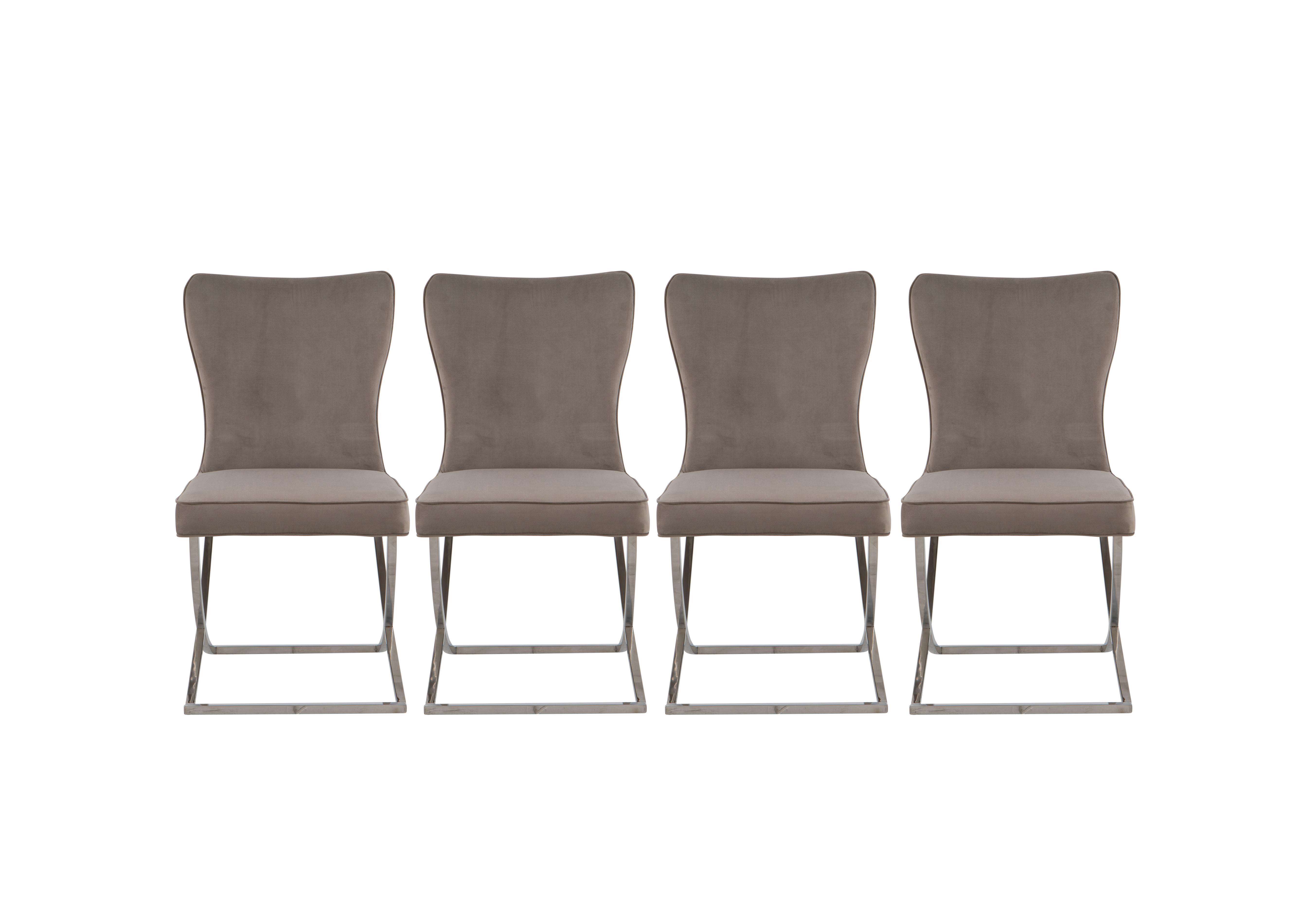 Vanquish Set of 4 Dining Chairs in Taupe on Furniture Village