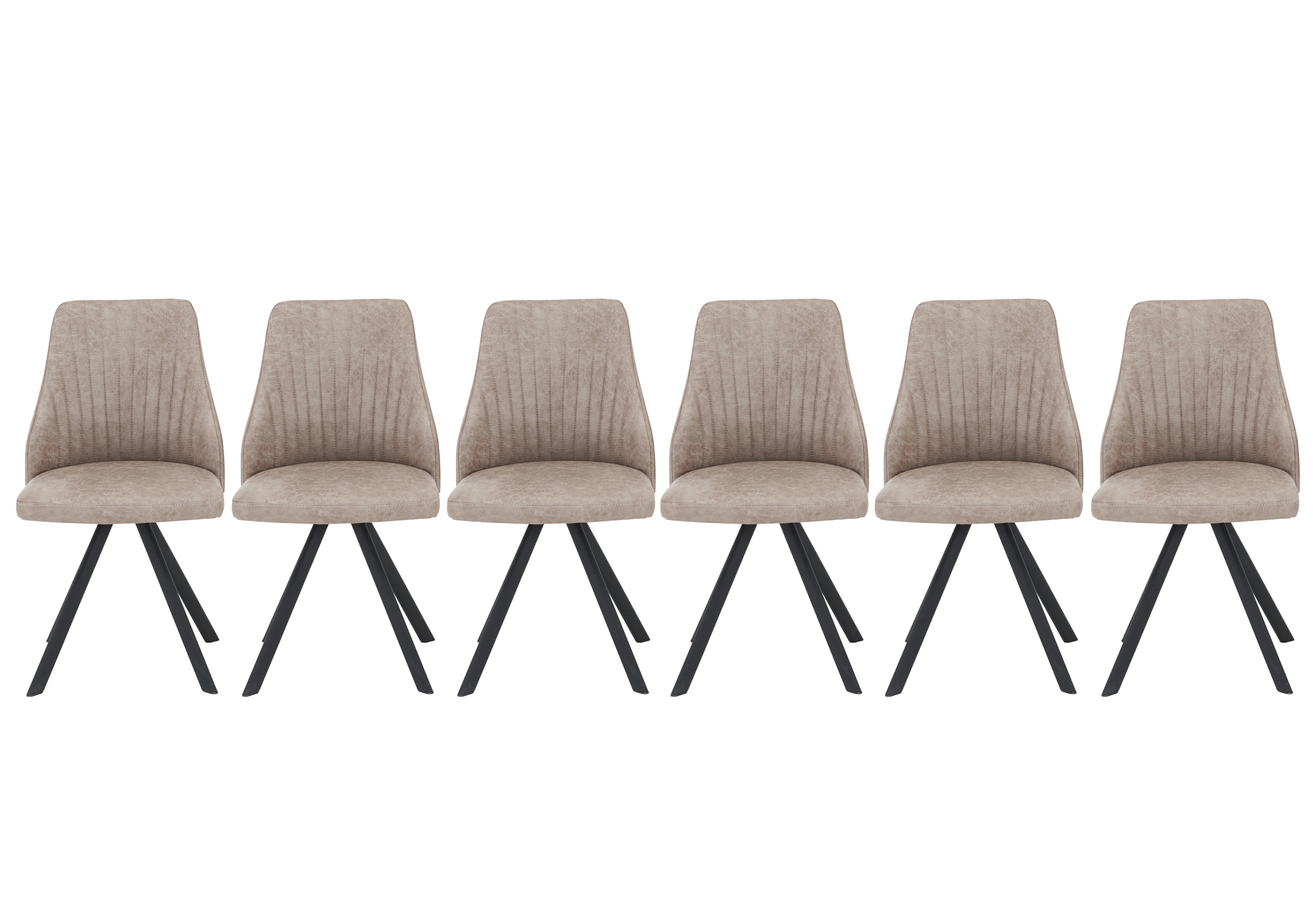 Aquila Set of 6 Swivel Dining Chairs in  on Furniture Village