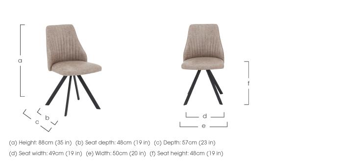 Aquila Set of 6 Swivel Dining Chairs in  on Furniture Village