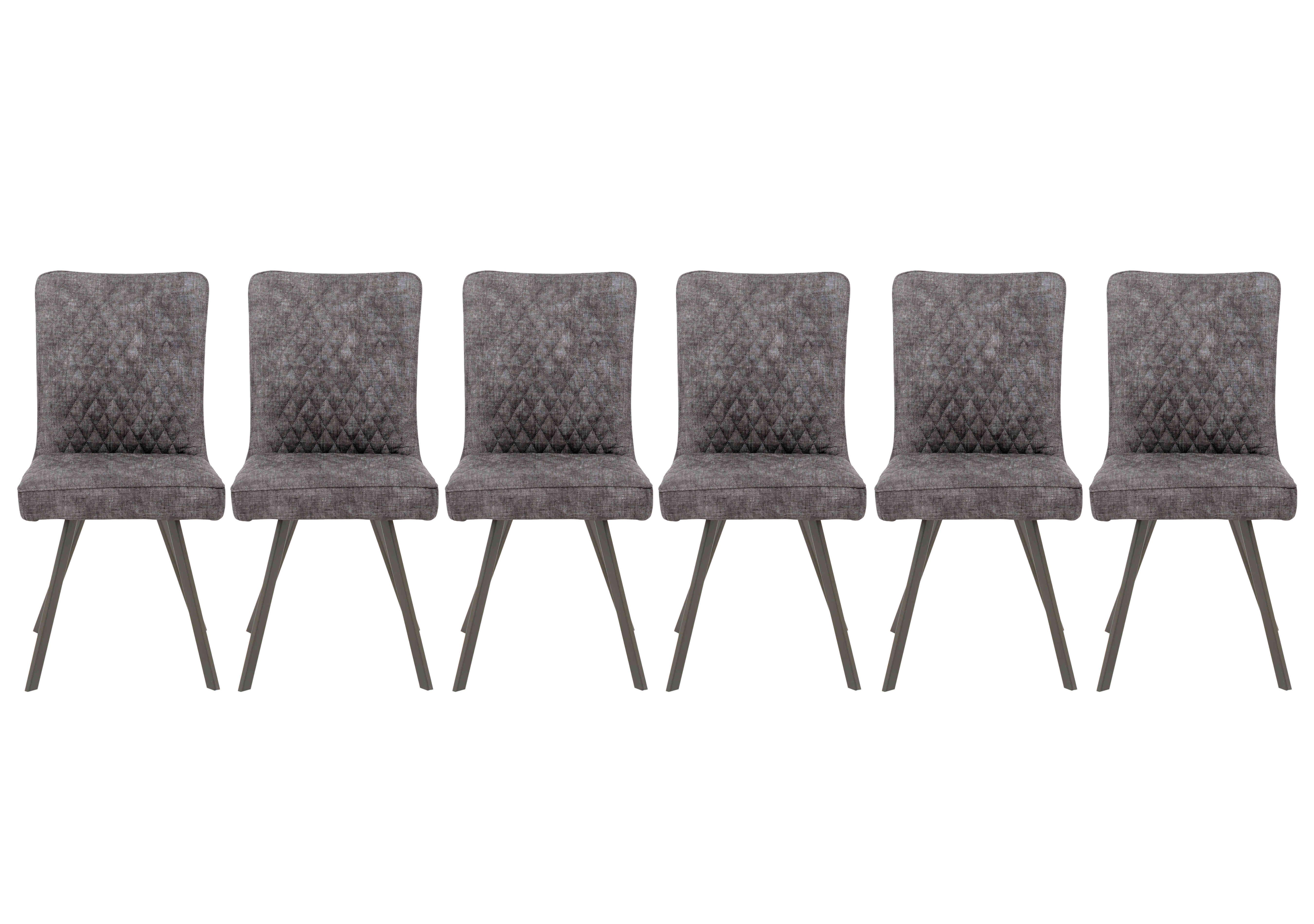 Earth Set of 6 Dining Chairs in Graphite on Furniture Village