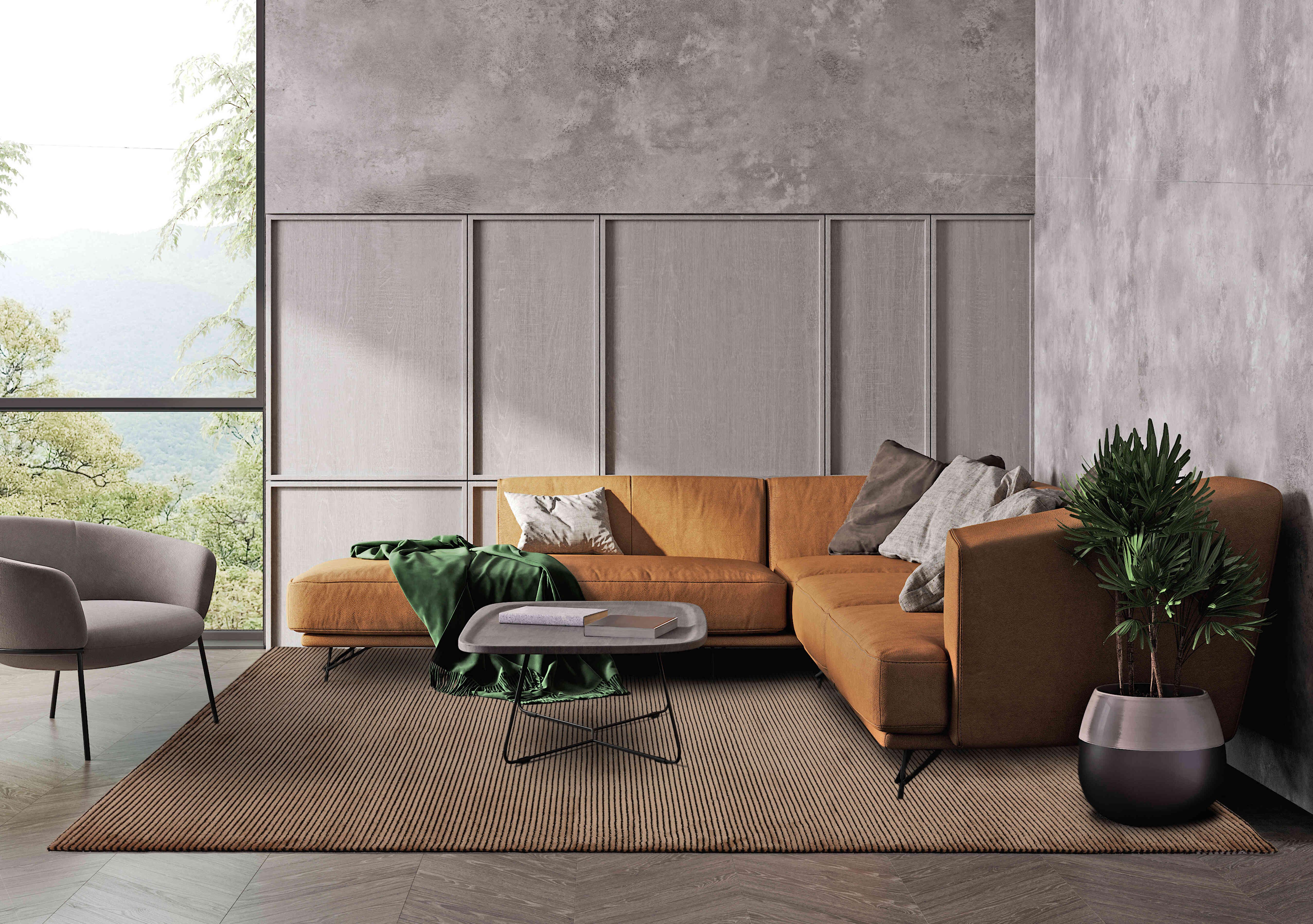 Kuza Stripe Rug in  on Furniture Village