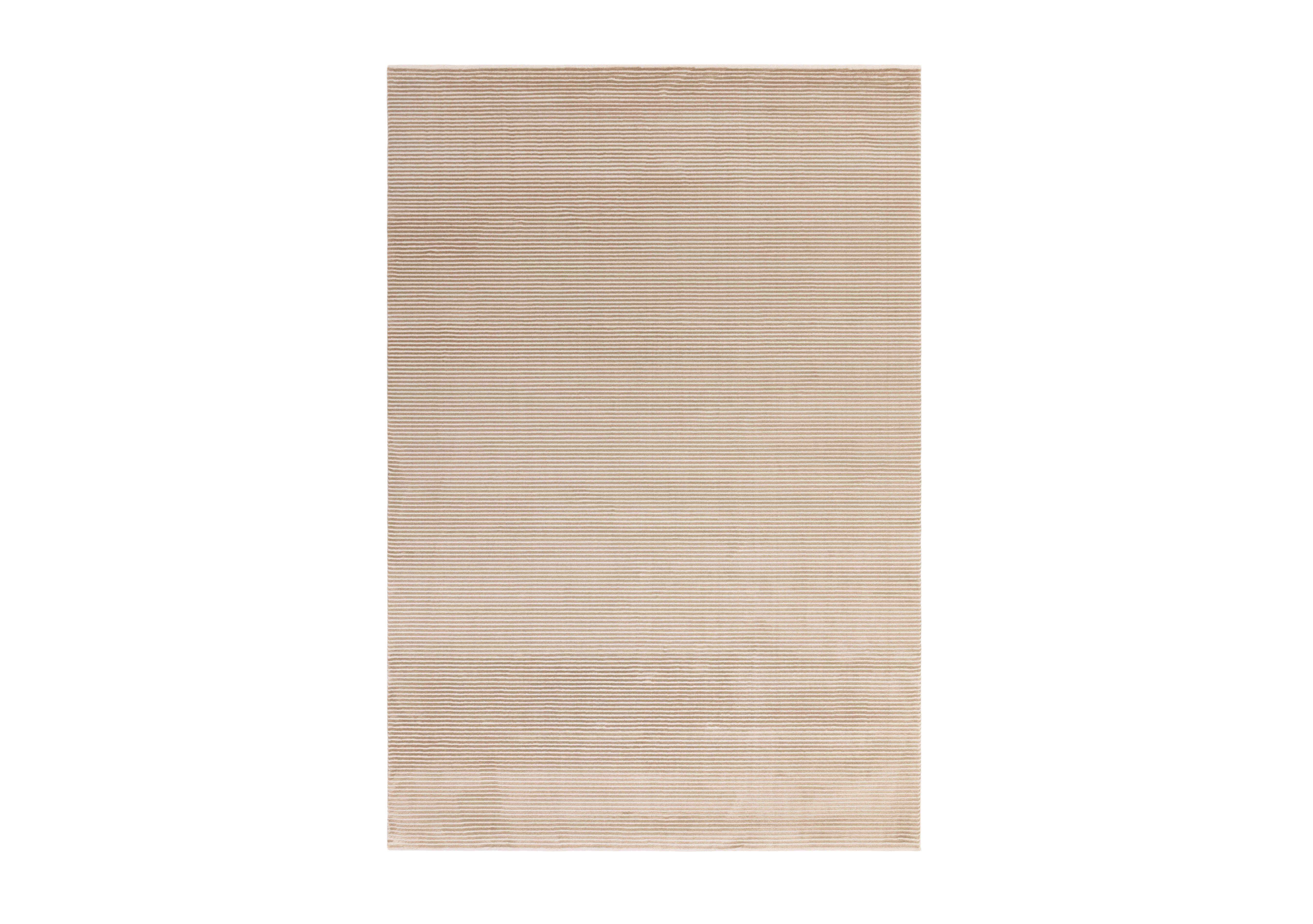 Kuza Stripe Rug in Beige on Furniture Village