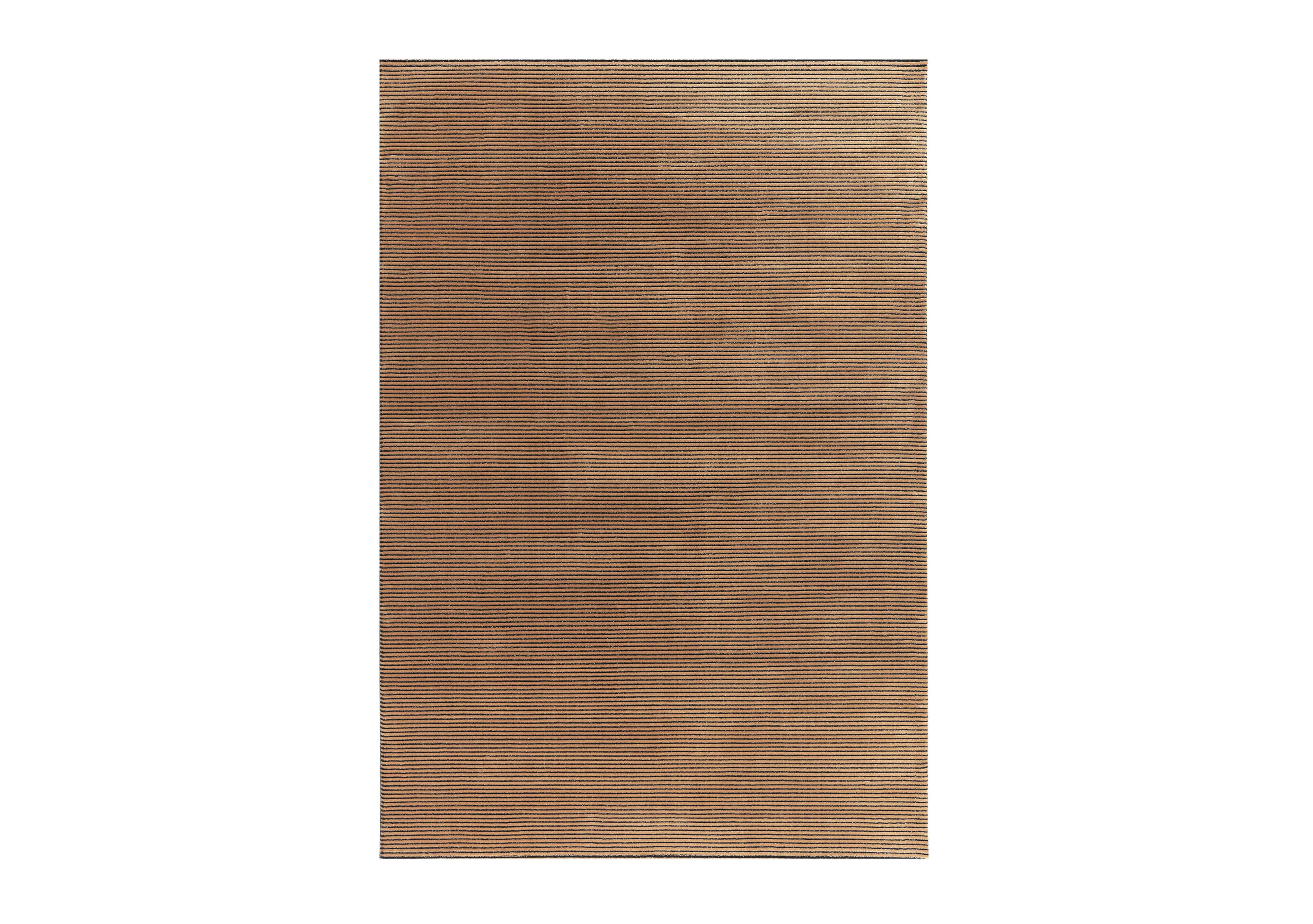 Kuza Stripe Rug in Terracotta on Furniture Village