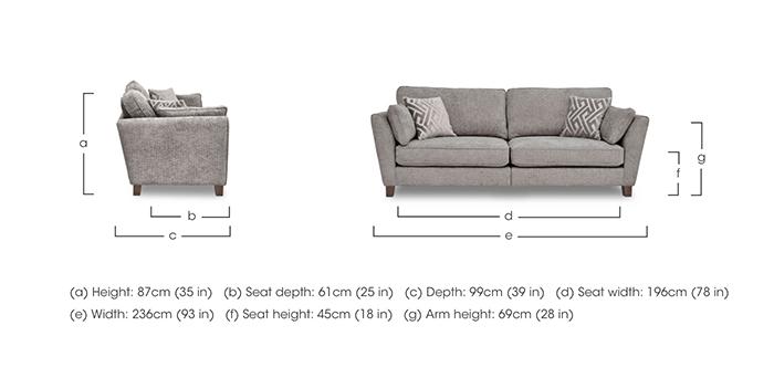Tabitha 4 Seater Split Frame Sofa in  on Furniture Village