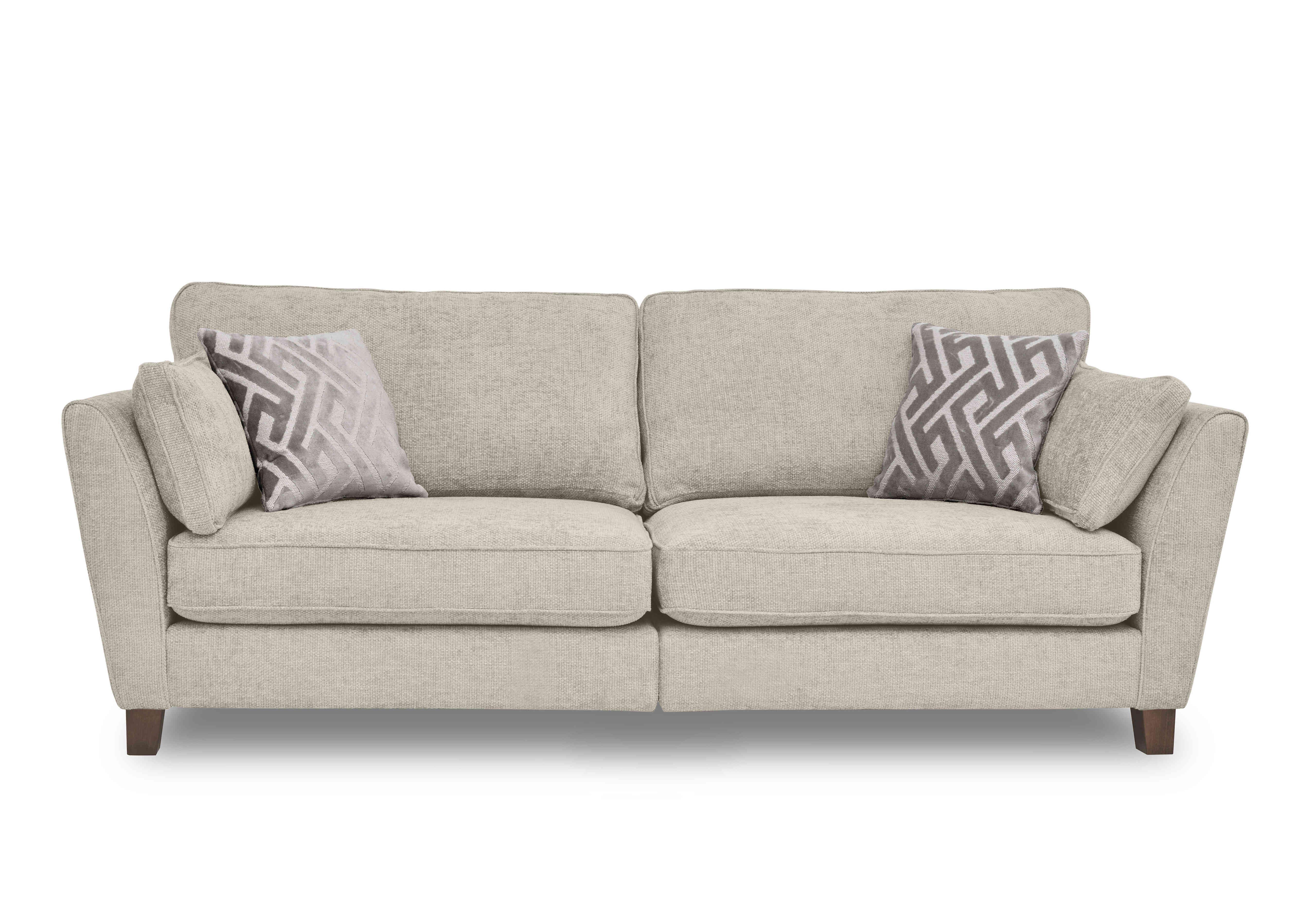Tabitha 4 Seater Split Frame Sofa in Cream on Furniture Village
