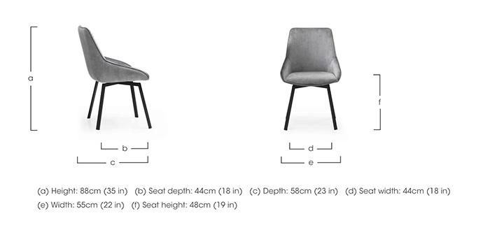 Veja Pair of Swivel Dining Chairs in  on Furniture Village