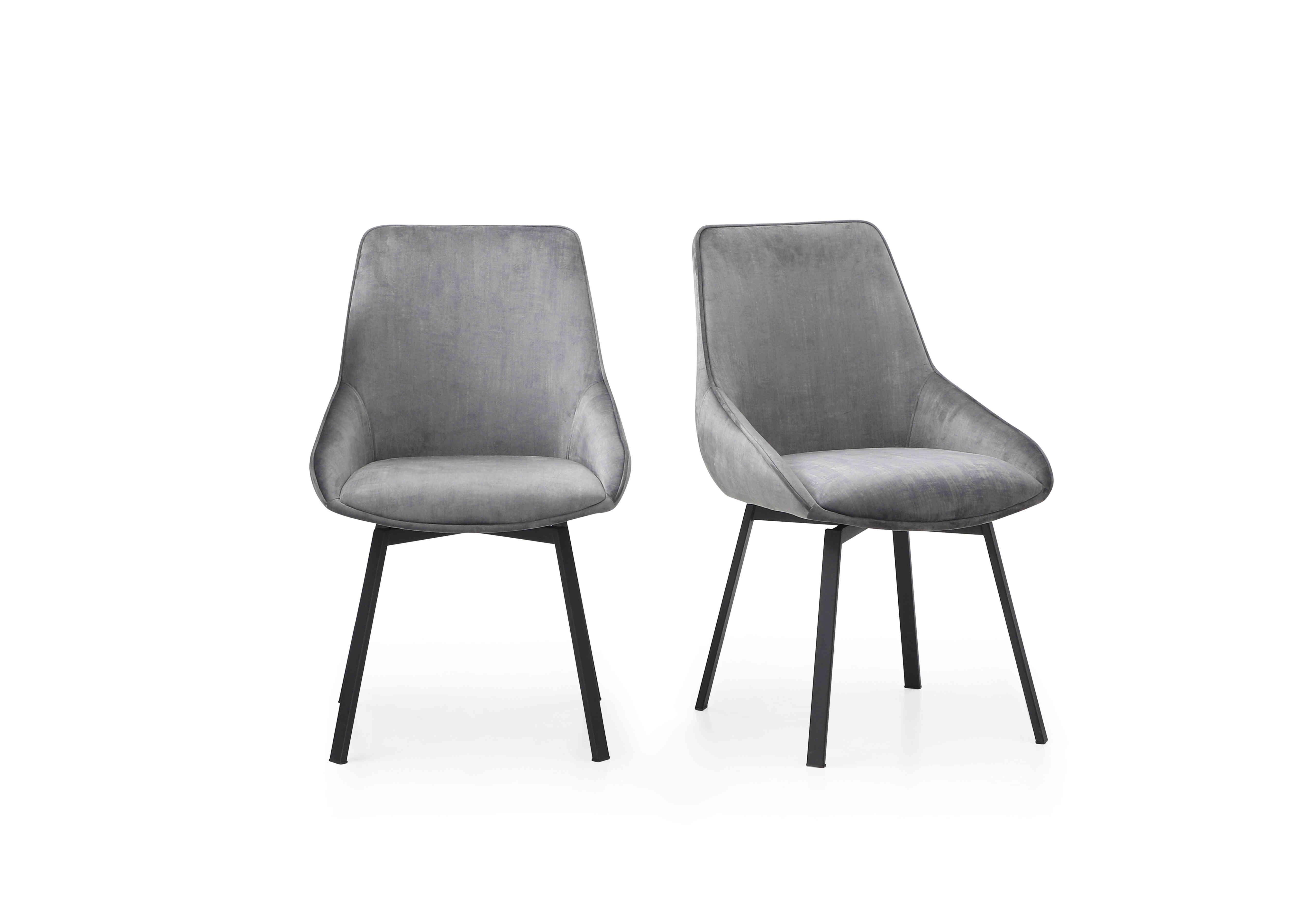 Veja Pair of Swivel Dining Chairs in Grey Heritage on Furniture Village