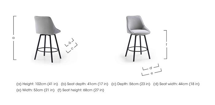 Veja Set of 4 Swivel Bar Stools in  on Furniture Village