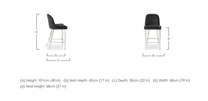 Gabana Velvet Bar Stool in  on Furniture Village