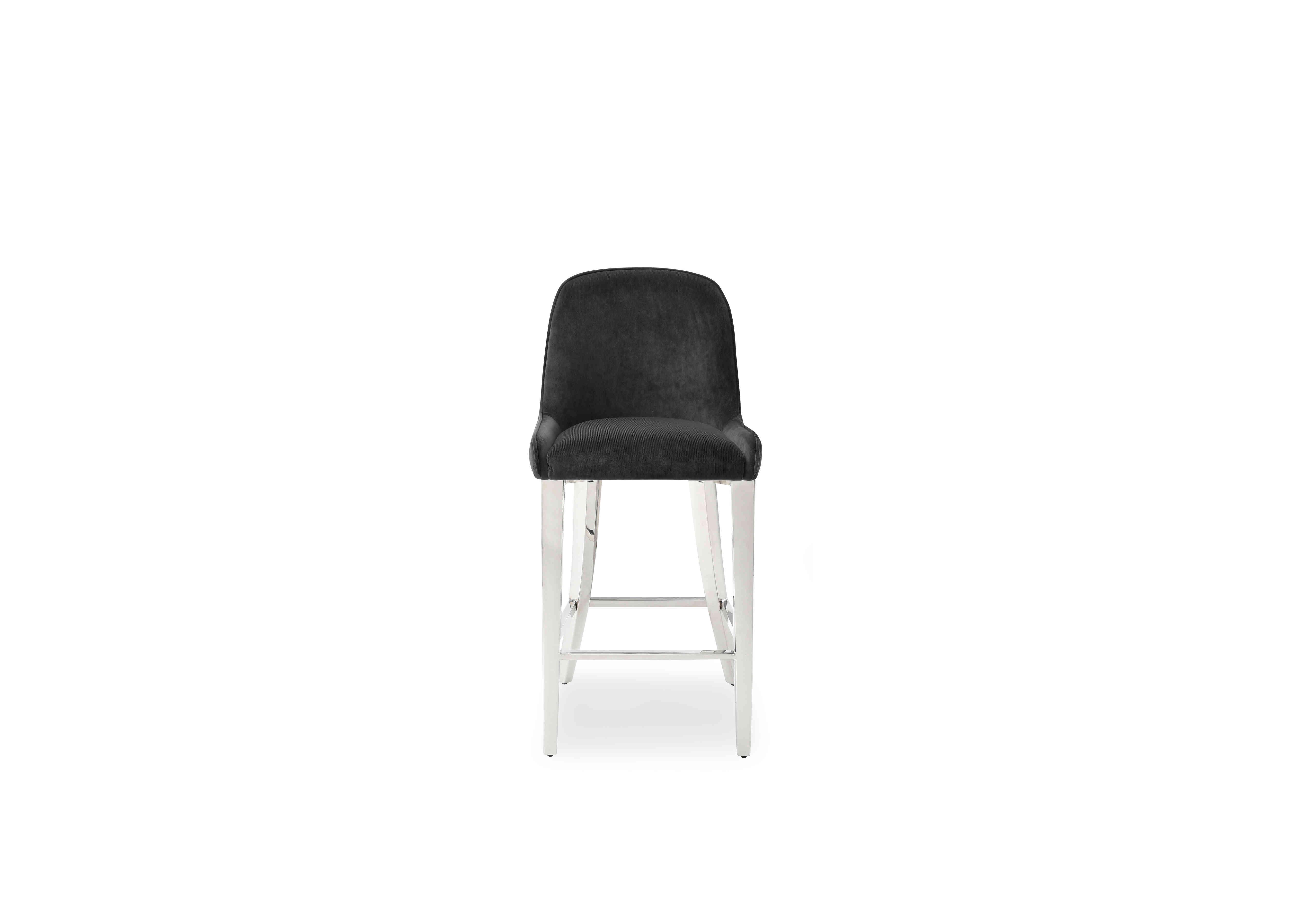 Gabana Velvet Bar Stool in Charcoal on Furniture Village