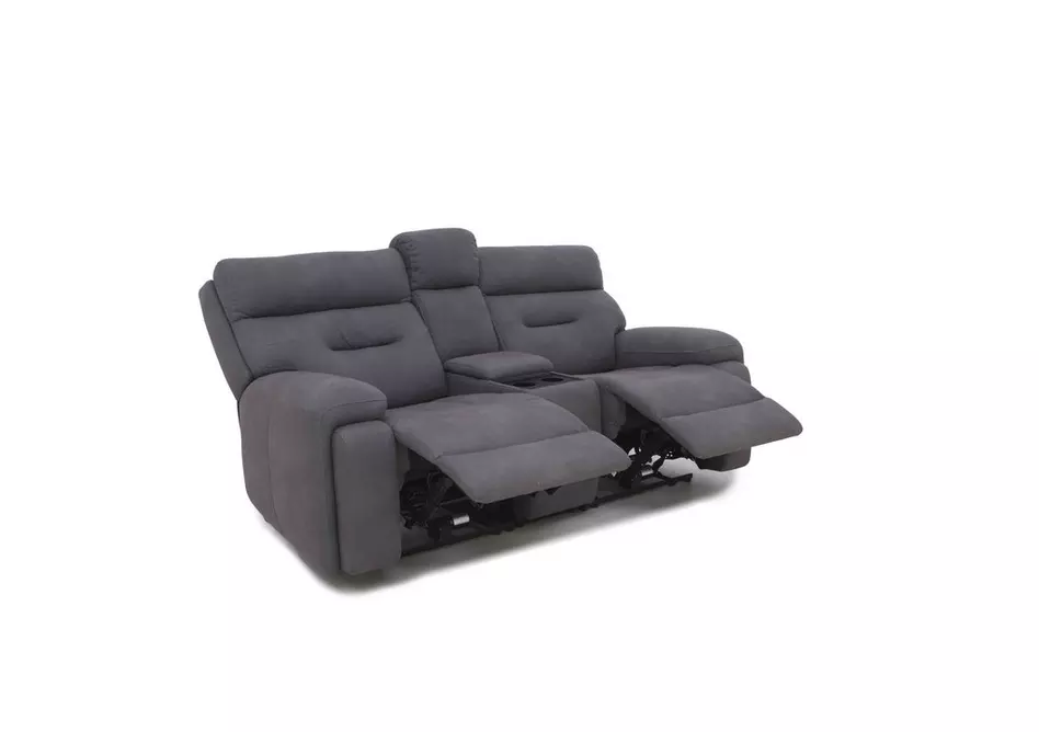 Cinemax Media 2 Seater Fabric Power Recliner Sofa with Power Headrests