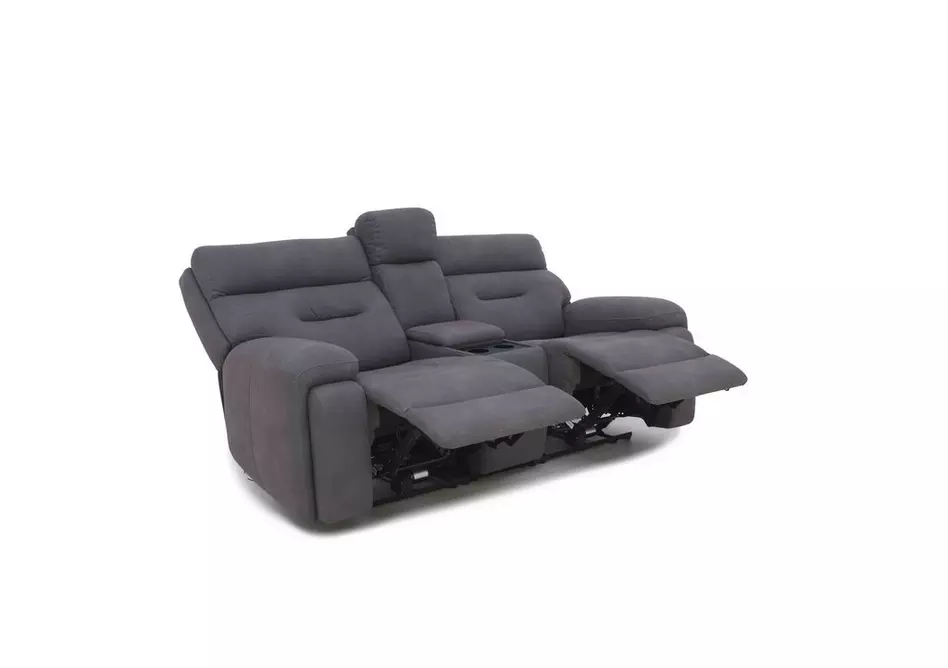 Cinemax Media 2 Seater Fabric Power Recliner Sofa with Power Headrests