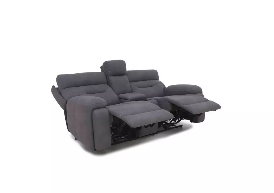 Cinemax Media 2 Seater Fabric Power Recliner Sofa with Power Headrests