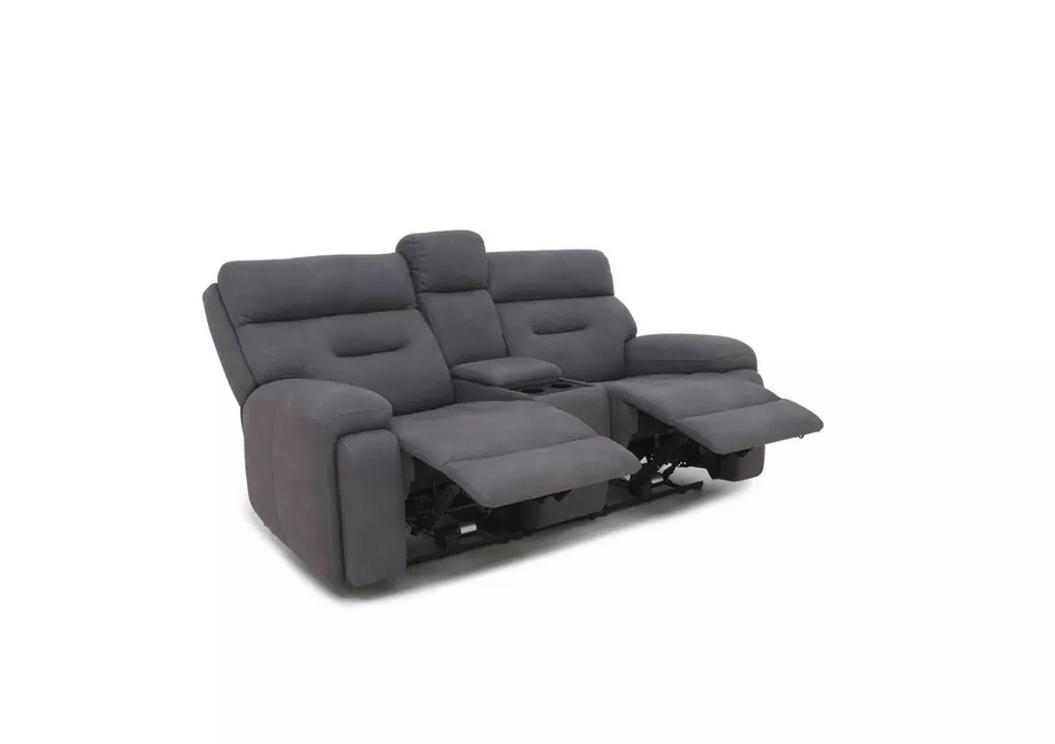 Cinemax Media 2 Seater Fabric Power Recliner Sofa with Power Headrests