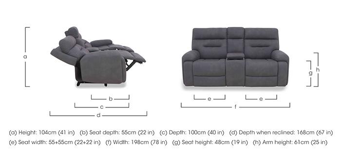 Cinemax Media 2 Seater Fabric Power Recliner Sofa with Power Headrests in  on Furniture Village