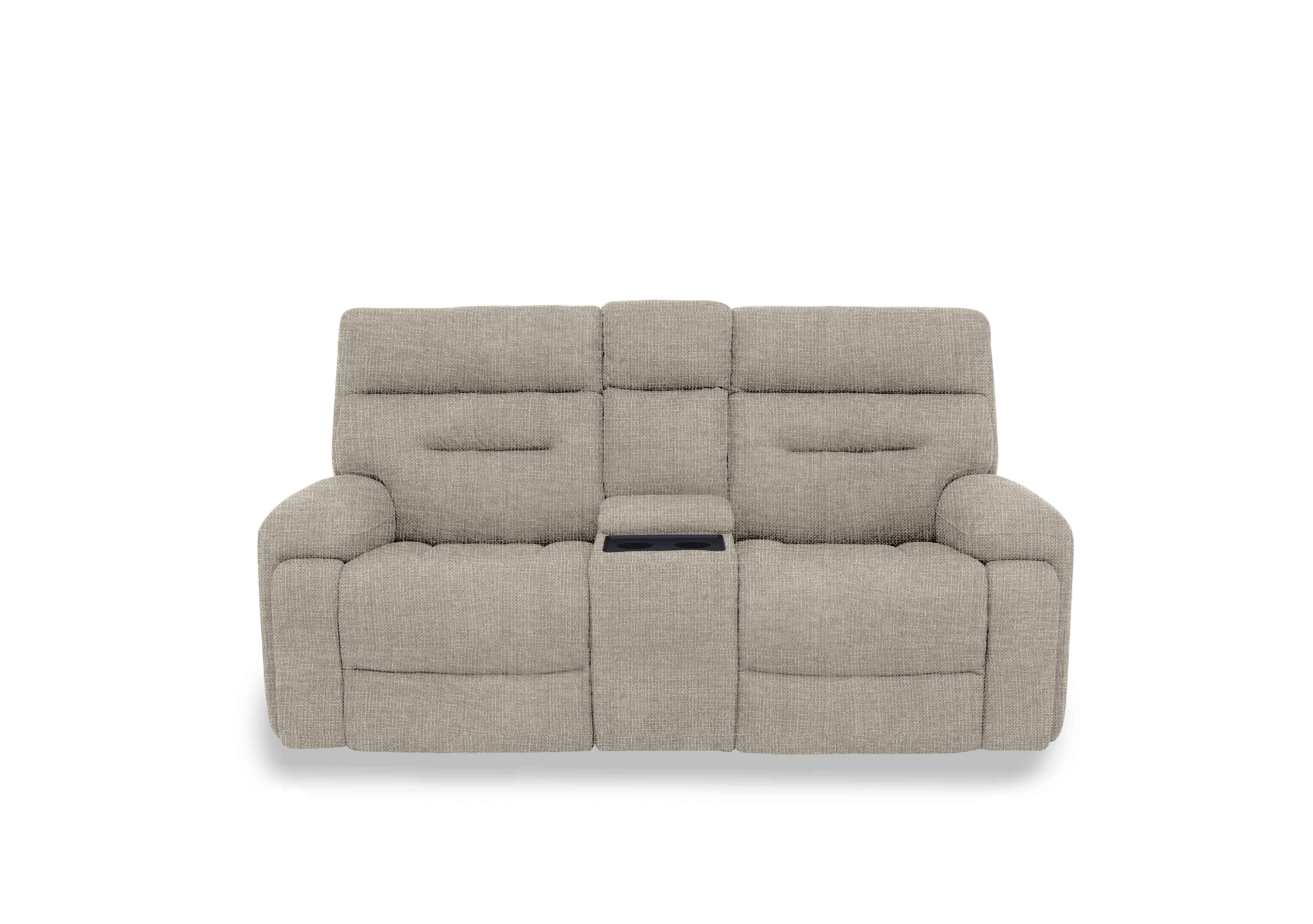Cinemax Media 2 Seater Fabric Power Recliner Sofa with Power Headrests in Hf-0103 Halifax Sand on Furniture Village