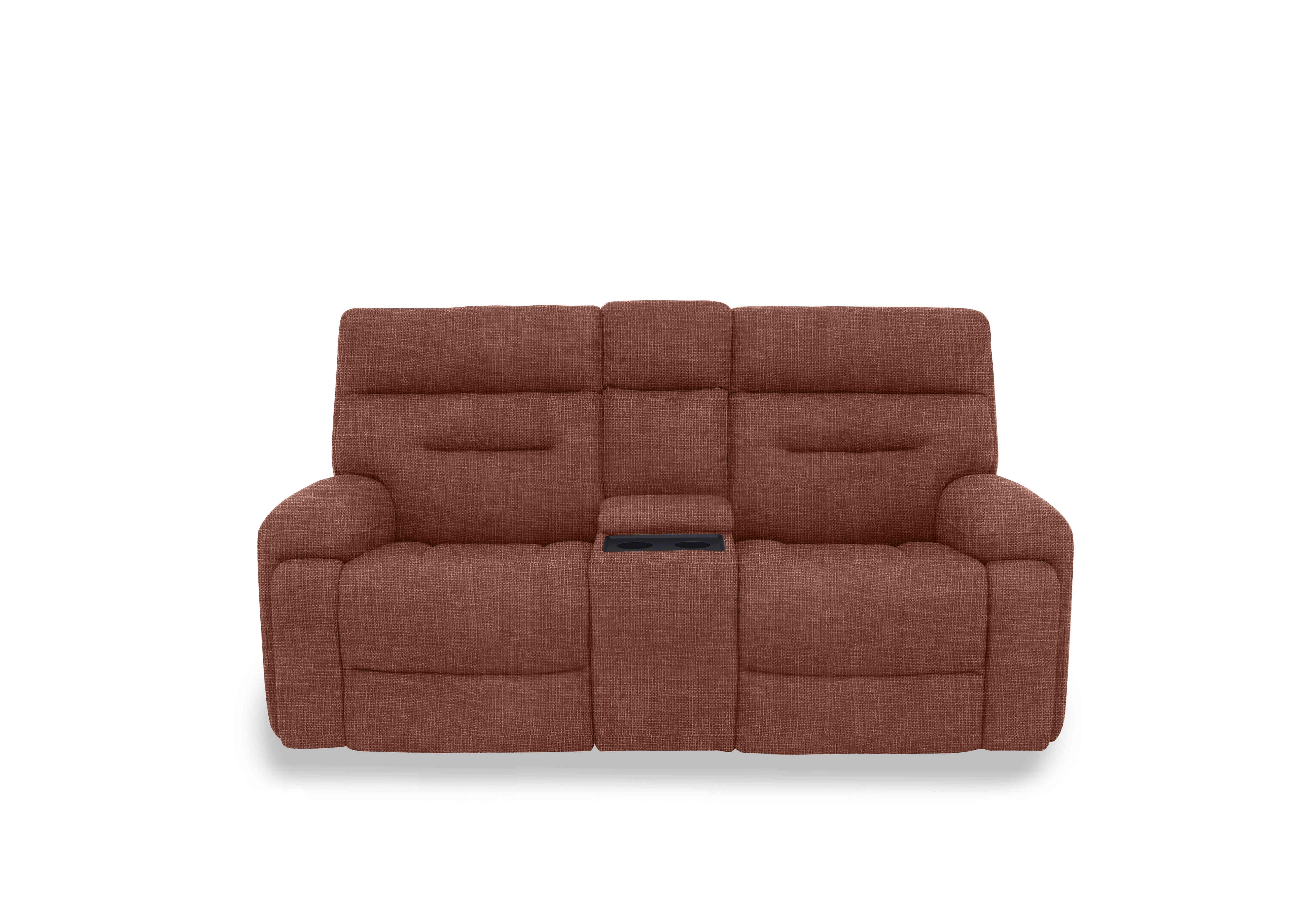 Cinemax Media 2 Seater Fabric Power Recliner Sofa with Power Headrests in Hf-0105 Halifax Red Maple on Furniture Village