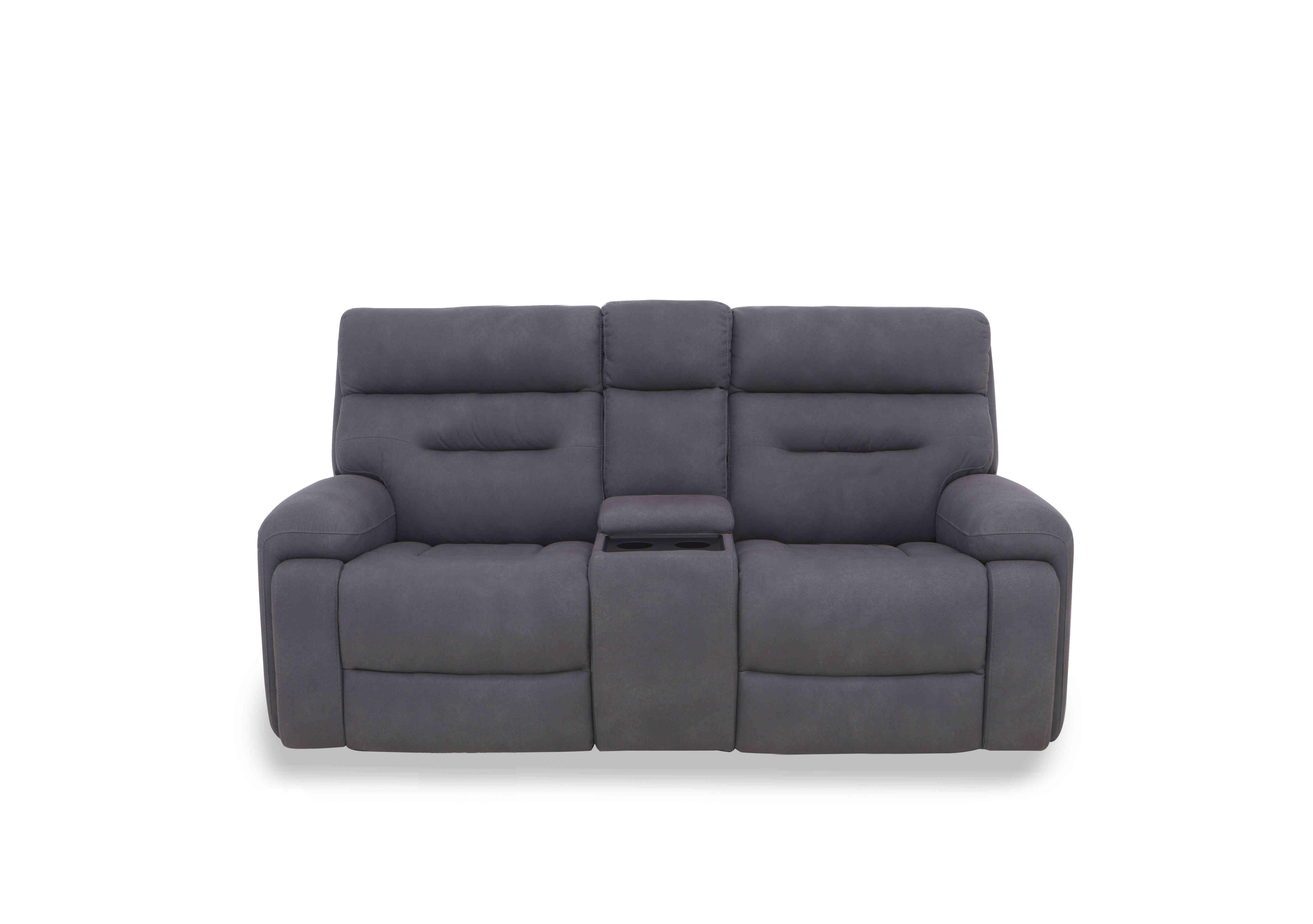 Cinemax Media 2 Seater Fabric Power Recliner Sofa with Power Headrests in Np-1107 Nappa Grey on Furniture Village