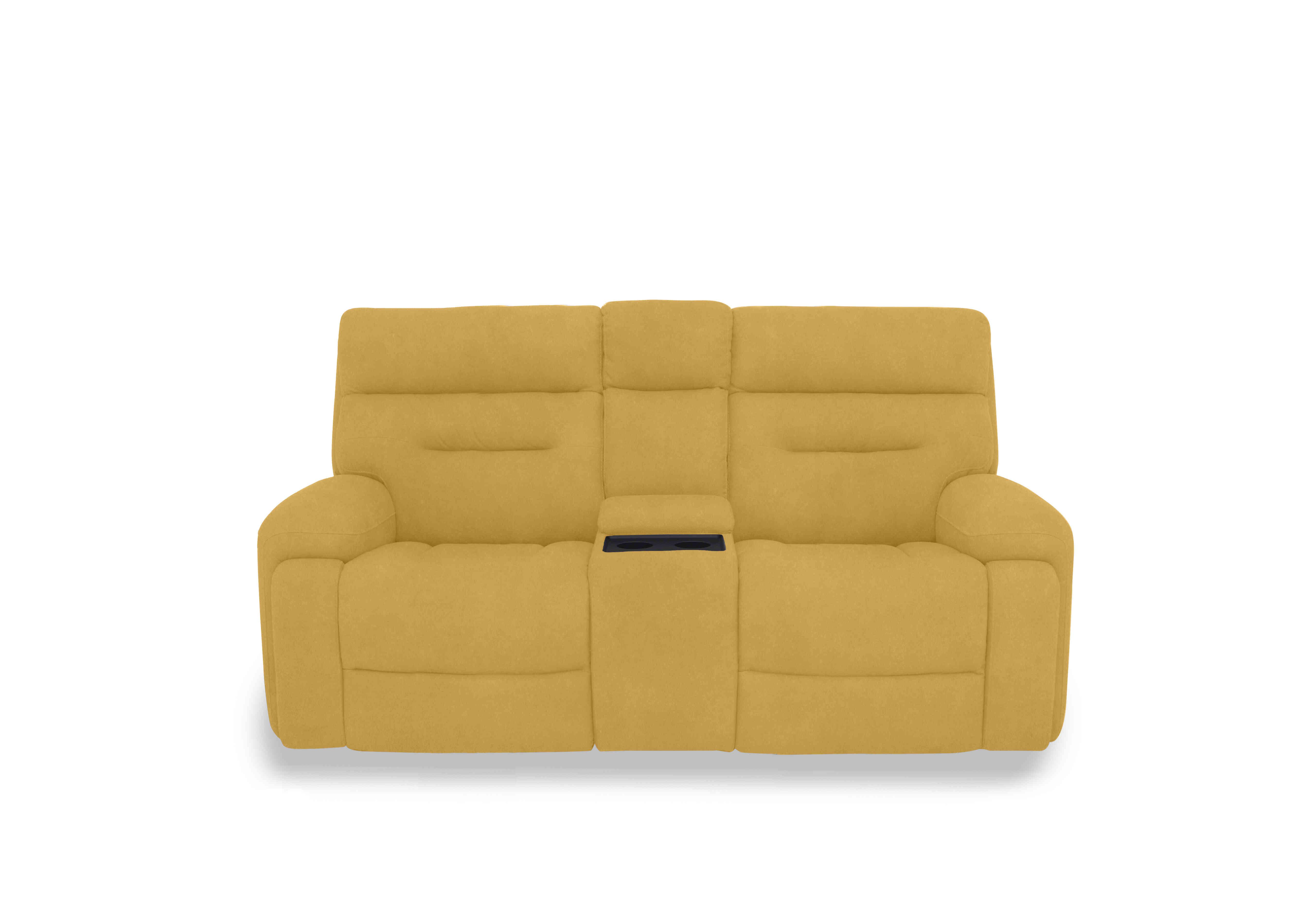 Cinemax Media 2 Seater Fabric Power Recliner Sofa with Power Headrests in Vv-0310 Velvet Giallo on Furniture Village