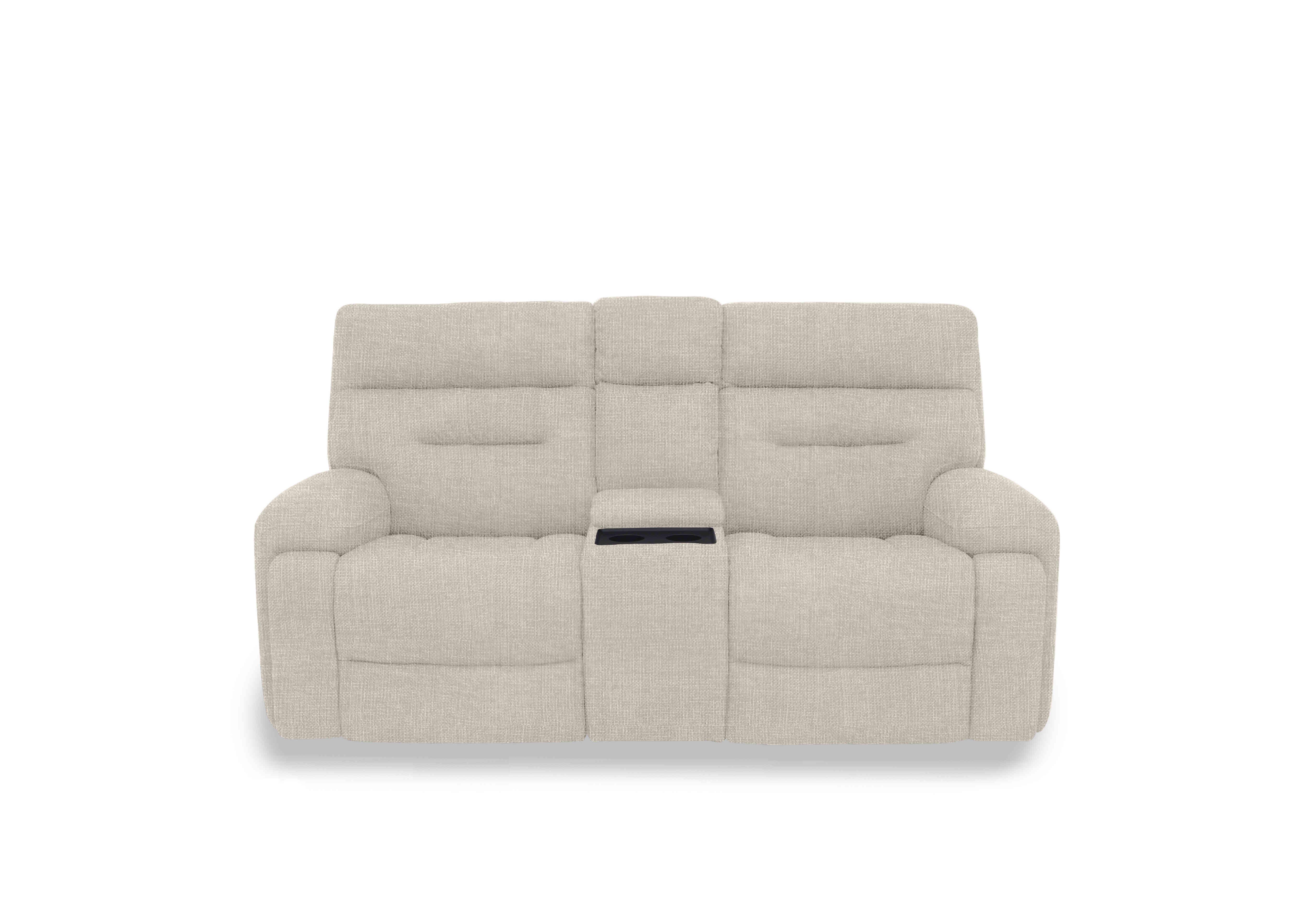Cinemax Media 2 Seater Fabric Power Recliner Sofa with Power Headrests in We-0102  Weave Stone on Furniture Village