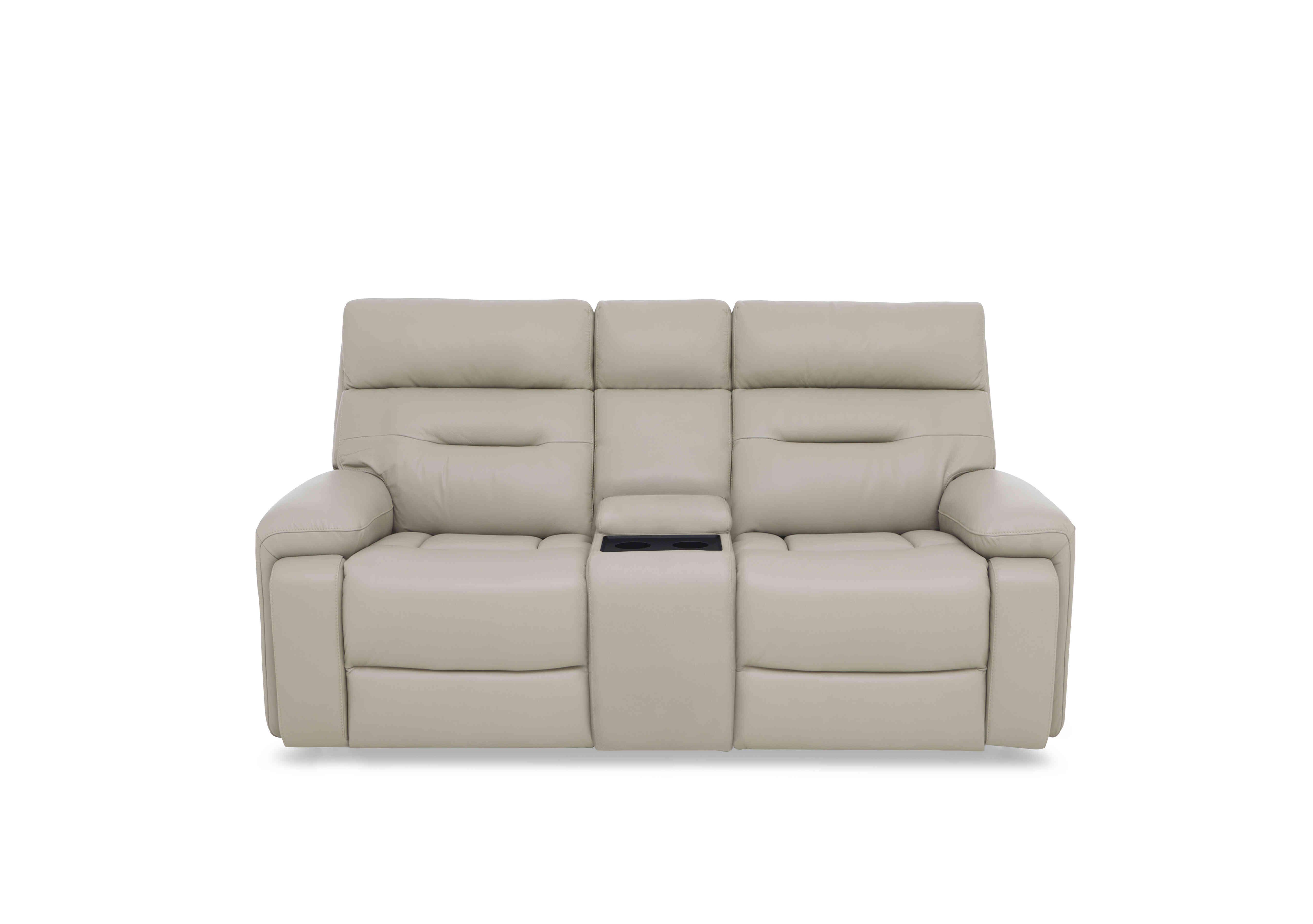 Cinemax Media 2 Seater Leather Power Recliner Sofa with Power Headrests in Le-9303 Sand on Furniture Village