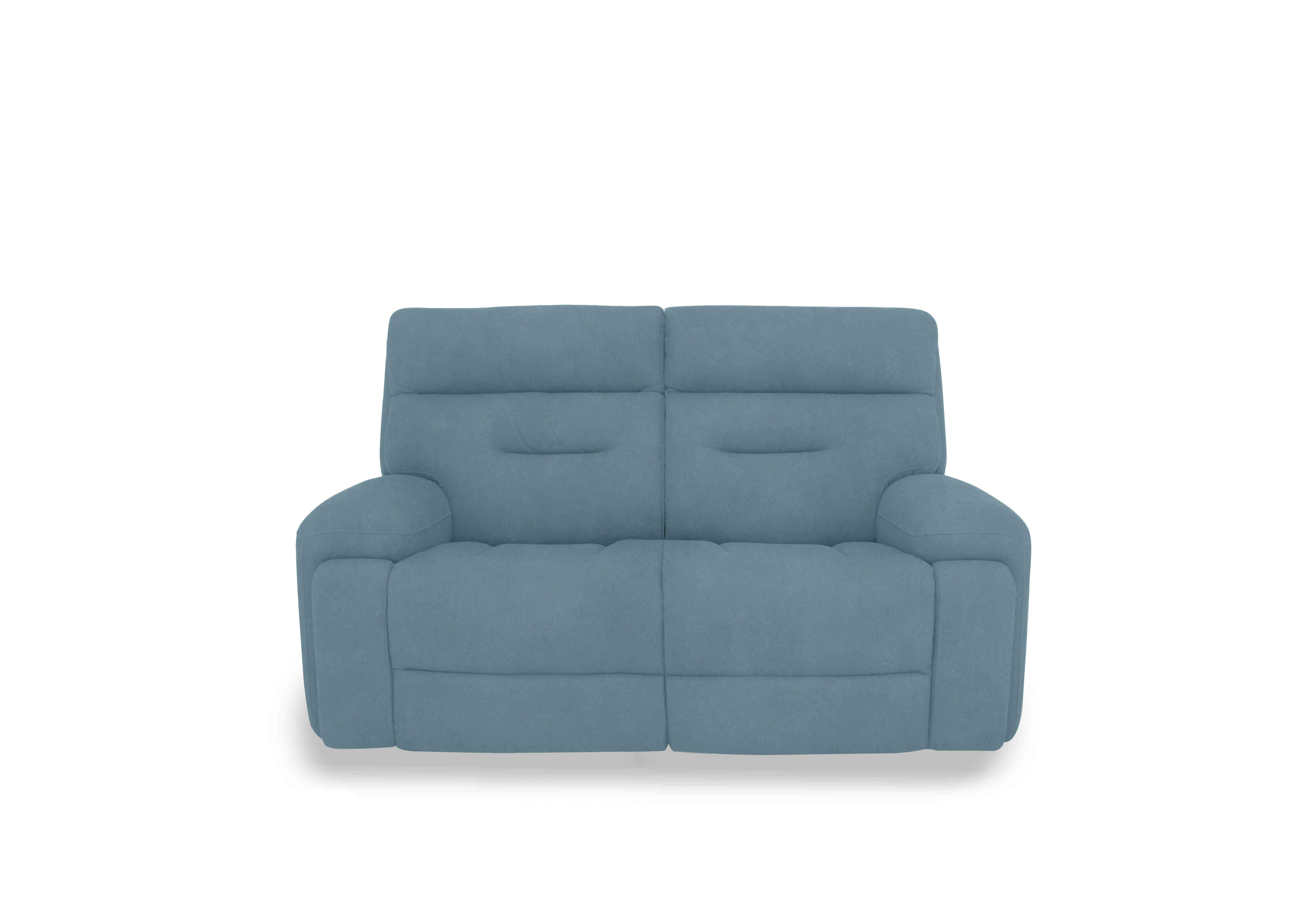 Cinemax 2 Seater Fabric Sofa in Vv-0312 Velvet Blu on Furniture Village