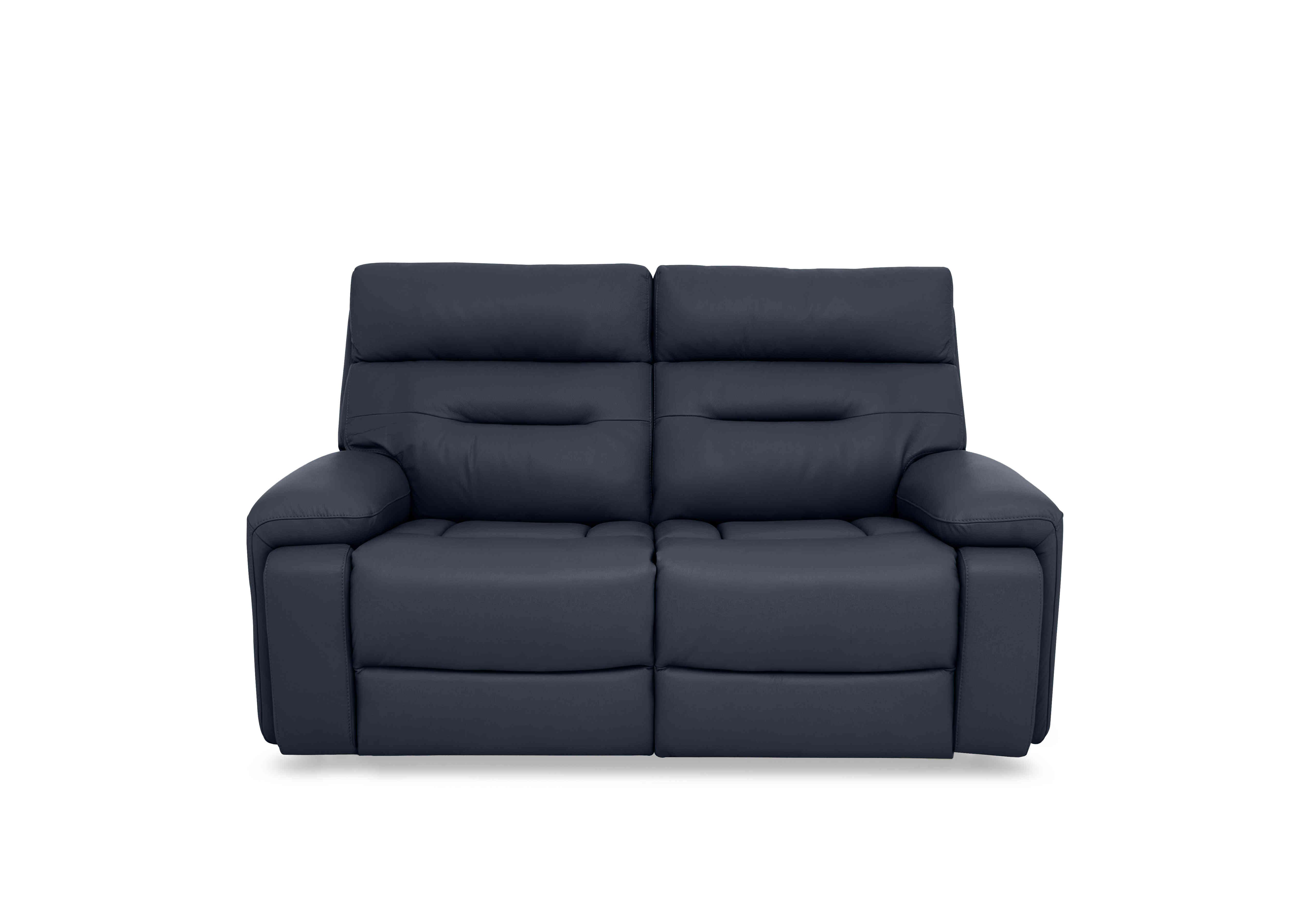 Cinemax 2 Seater Leather Sofa in La-4828 Natural Milled Navy on Furniture Village