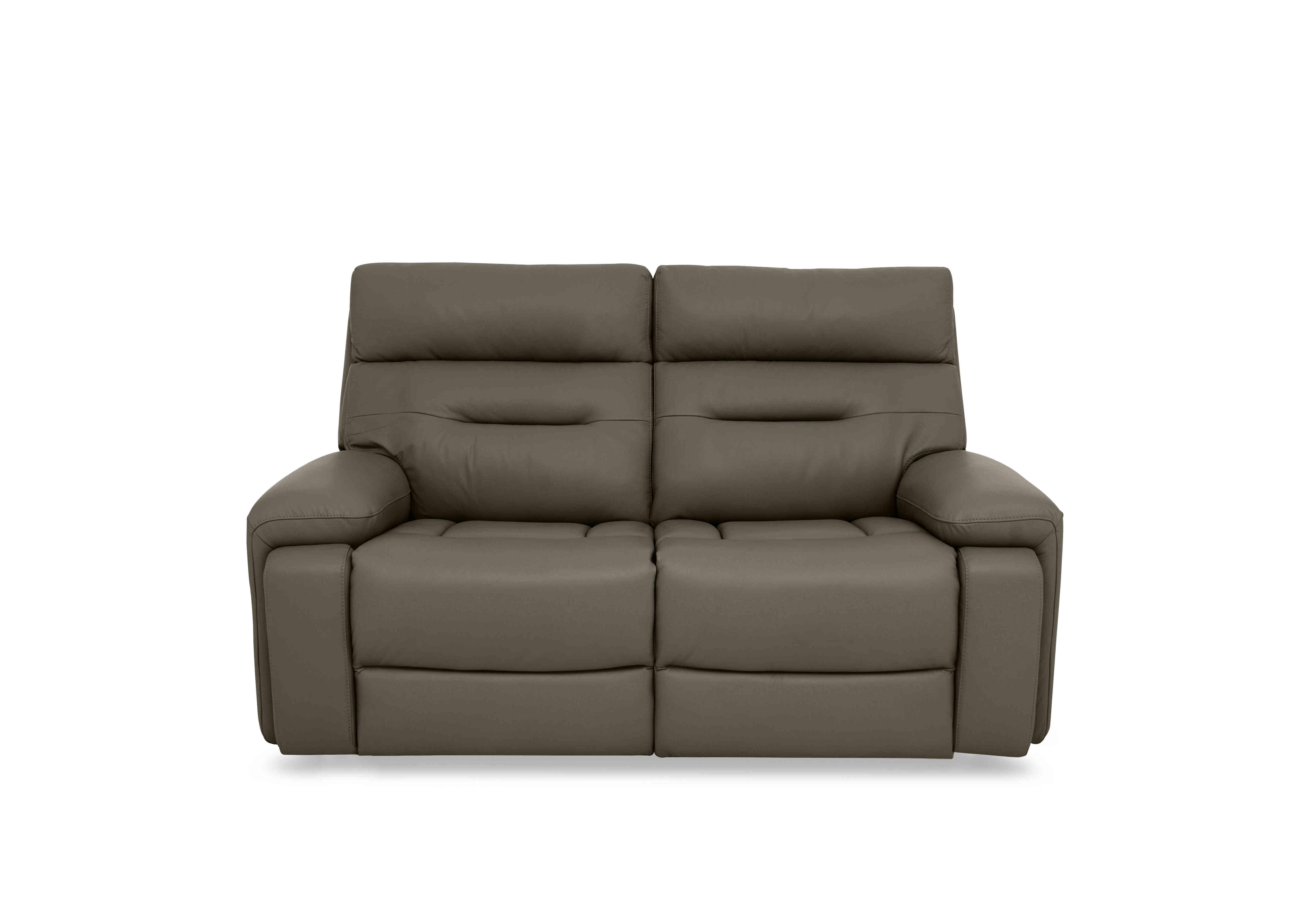 Cinemax 2 Seater Leather Sofa in La-4829 Natural Olive on Furniture Village