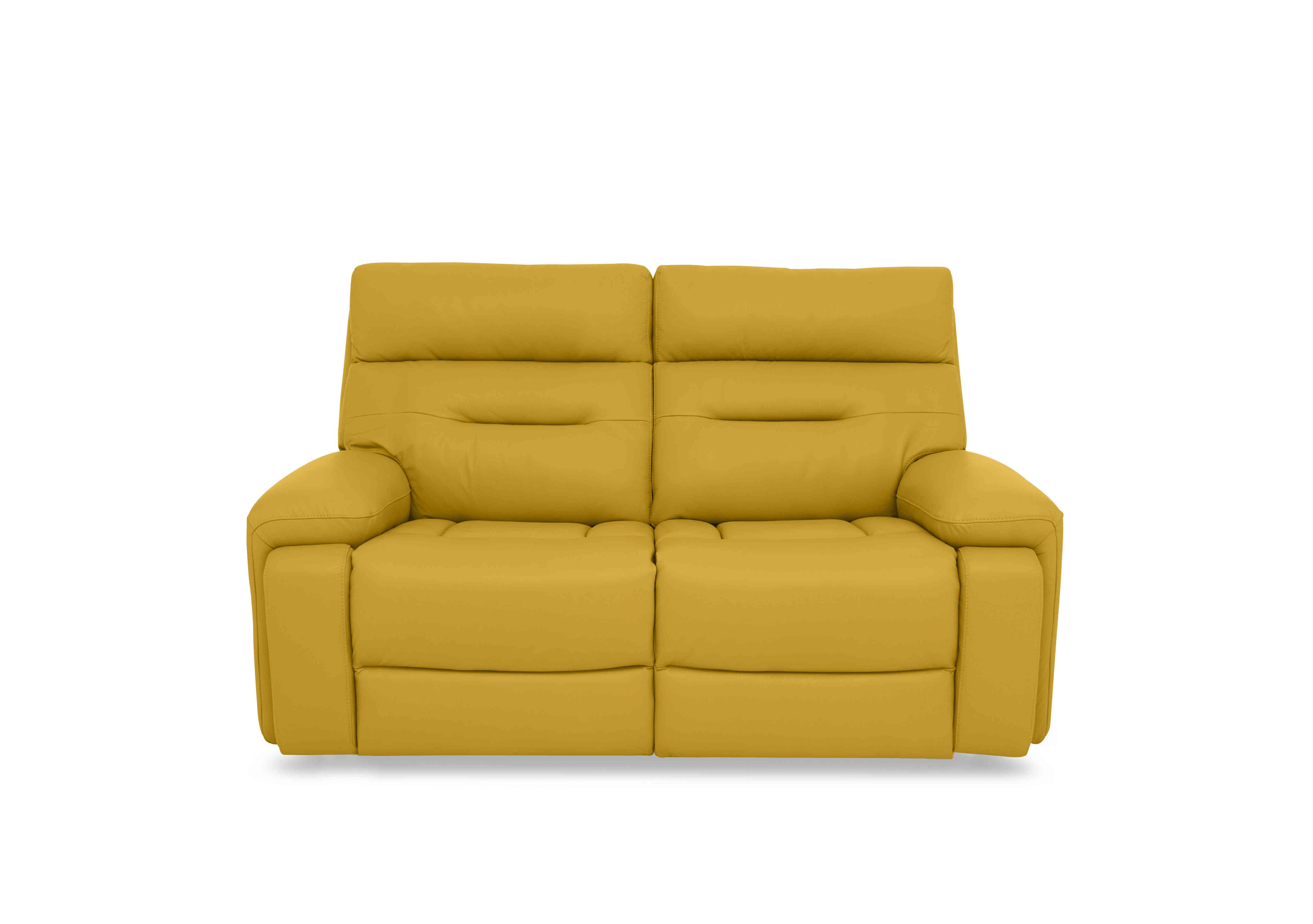 Cinemax 2 Seater Leather Sofa in Le-9310 Giallo on Furniture Village