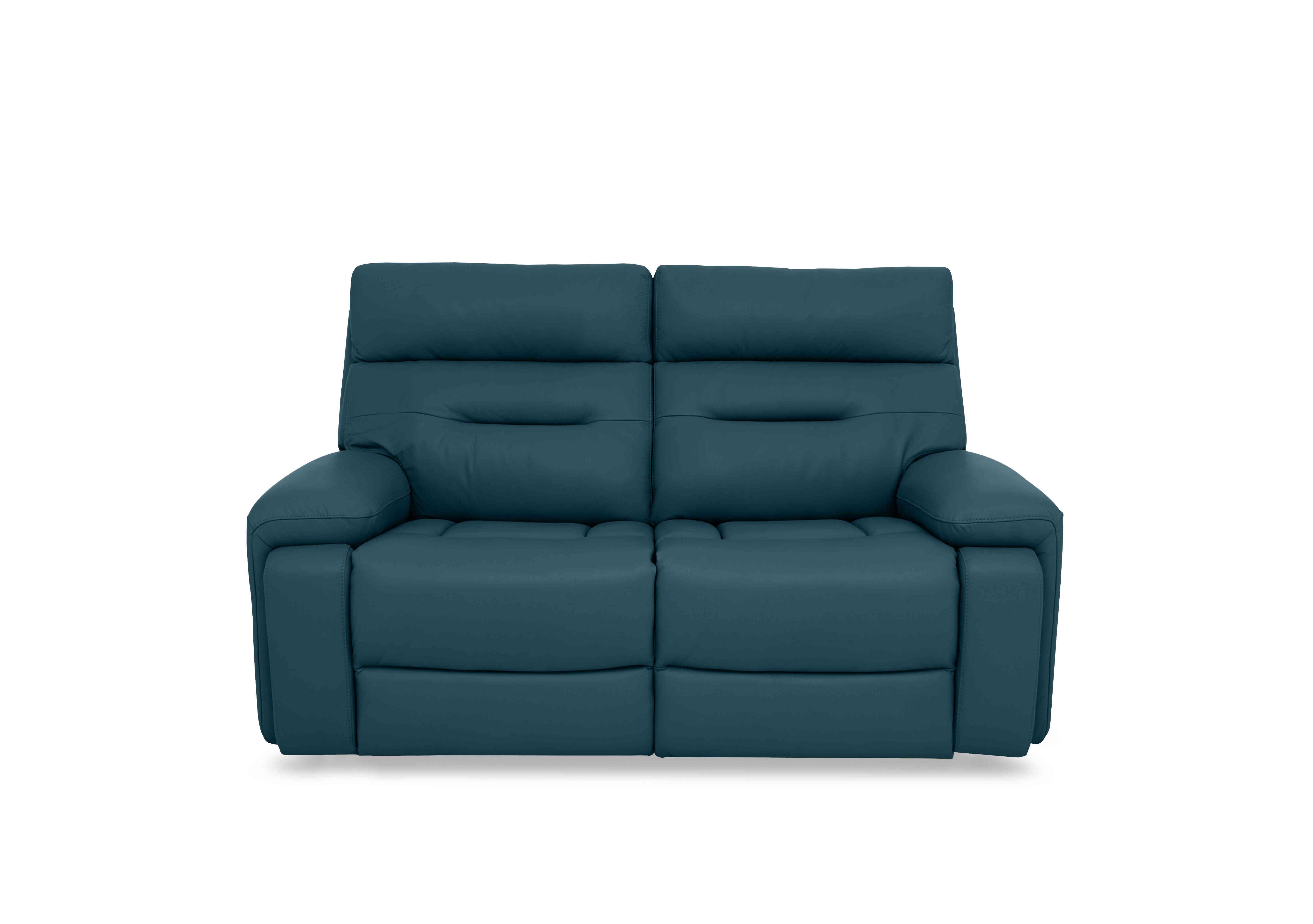 Cinemax 2 Seater Leather Sofa in Le-9314 Midnight Jade on Furniture Village