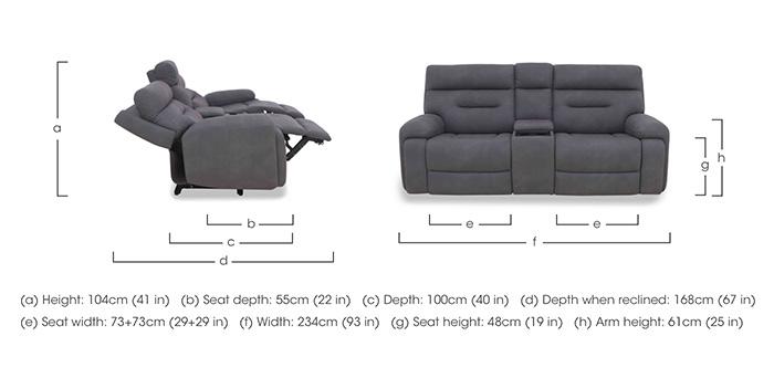 Cinemax Media 3 Seater Fabric Power Recliner Sofa with Power Headrests in  on Furniture Village