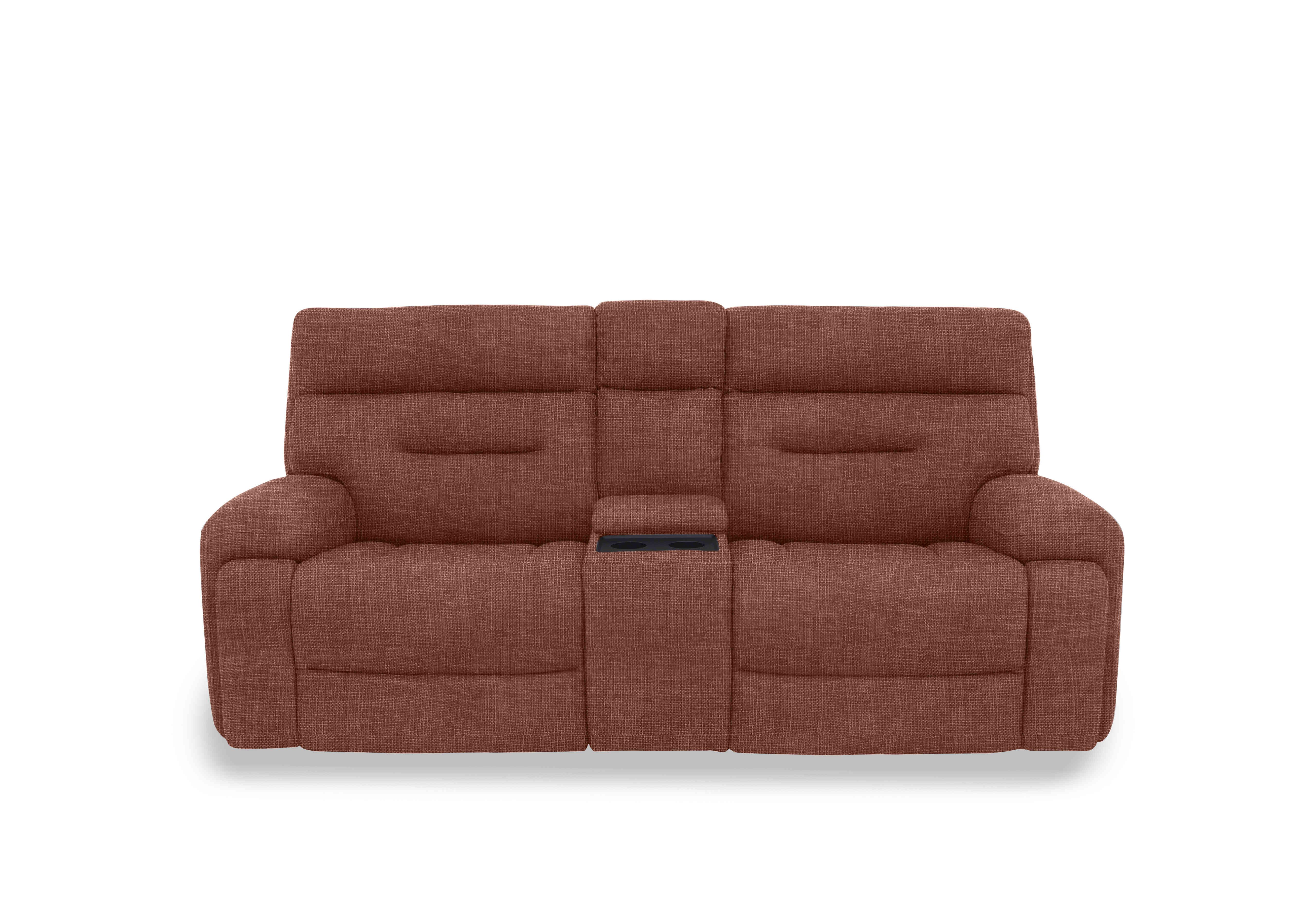 Cinemax Media 3 Seater Fabric Power Recliner Sofa with Power Headrests in Hf-0105 Halifax Red Maple on Furniture Village