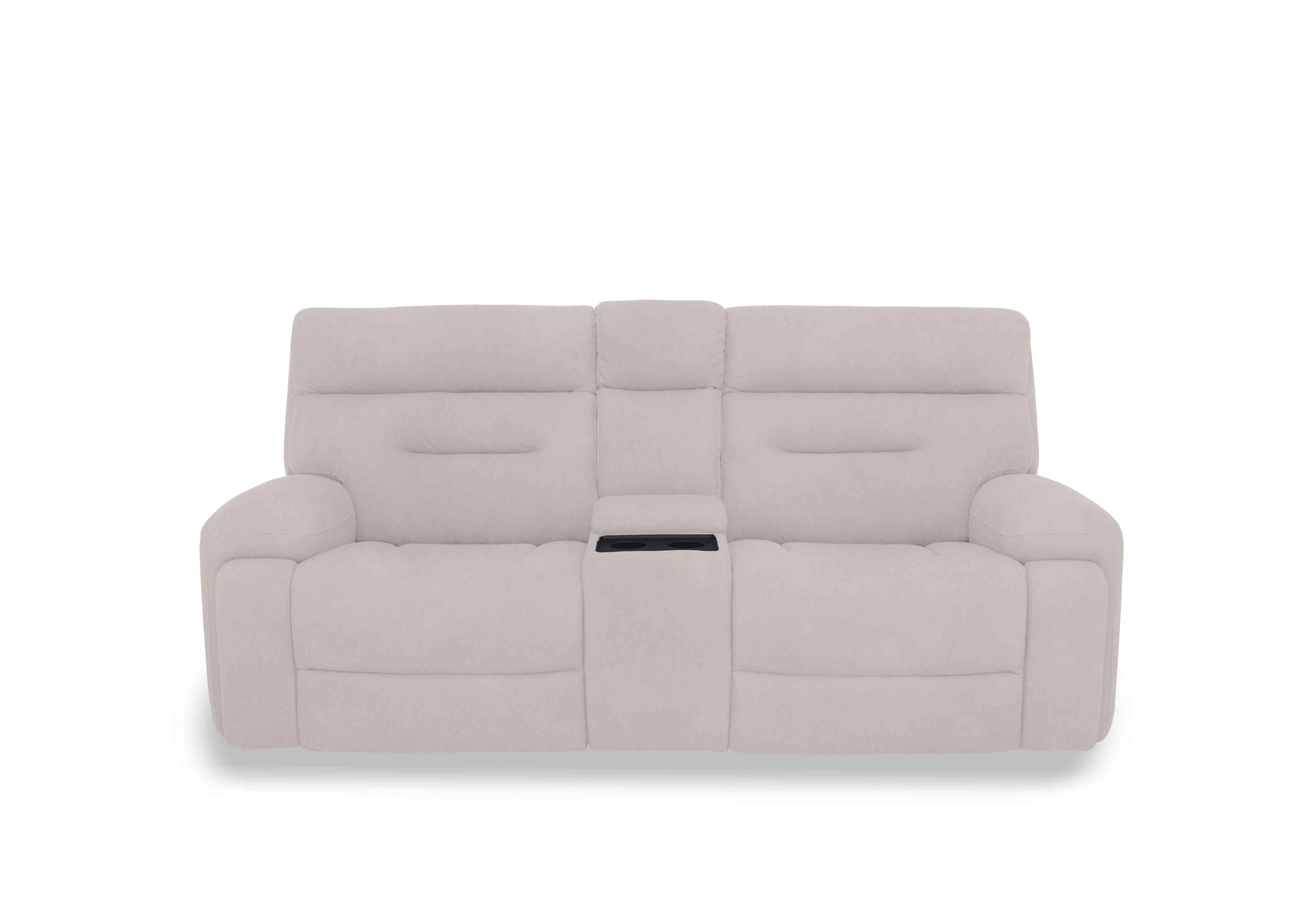 Cinemax Media 3 Seater Fabric Power Recliner Sofa with Power Headrests in Vv-0307 Velvet White on Furniture Village