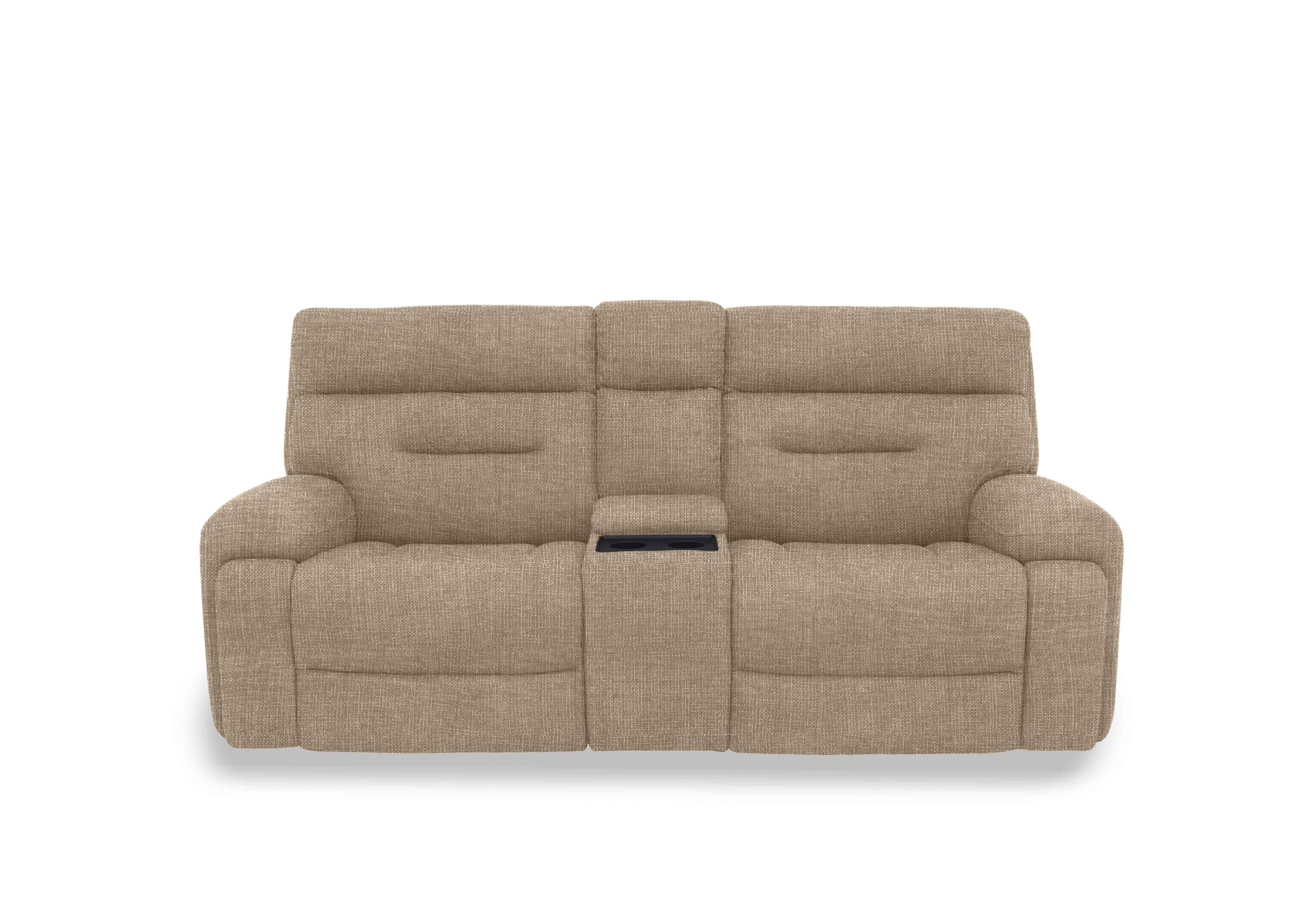 Cinemax Media 3 Seater Fabric Power Recliner Sofa with Power Headrests in We-0103 Weave Cocoa on Furniture Village