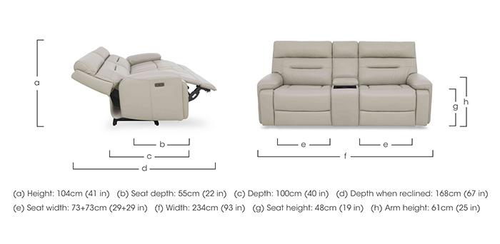 Cinemax Media 3 Seater Leather Power Recliner Sofa with Power Headrests in  on Furniture Village