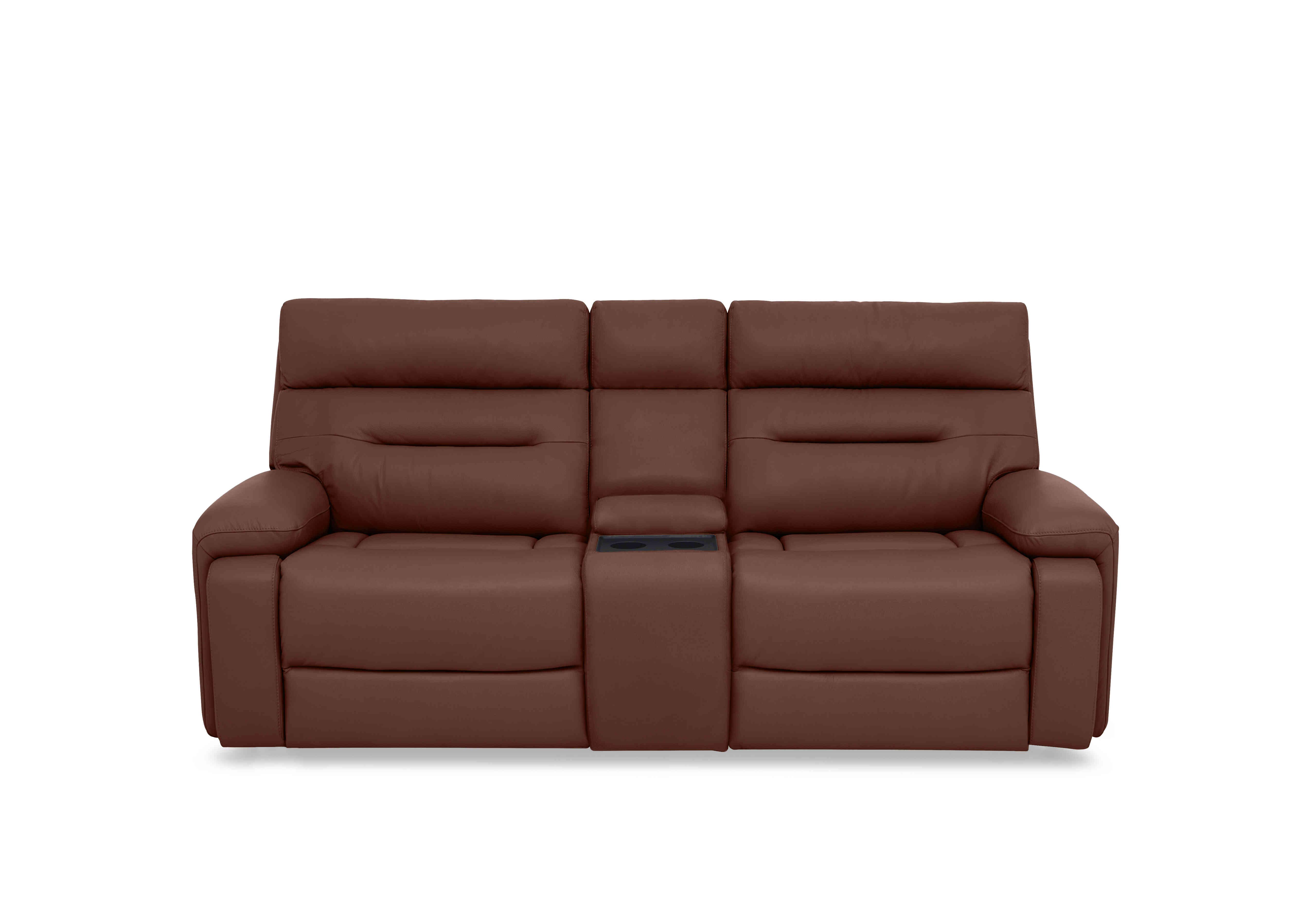 Cinemax Media 3 Seater Leather Power Recliner Sofa with Power Headrests in La-4826 Natural Redmaple on Furniture Village