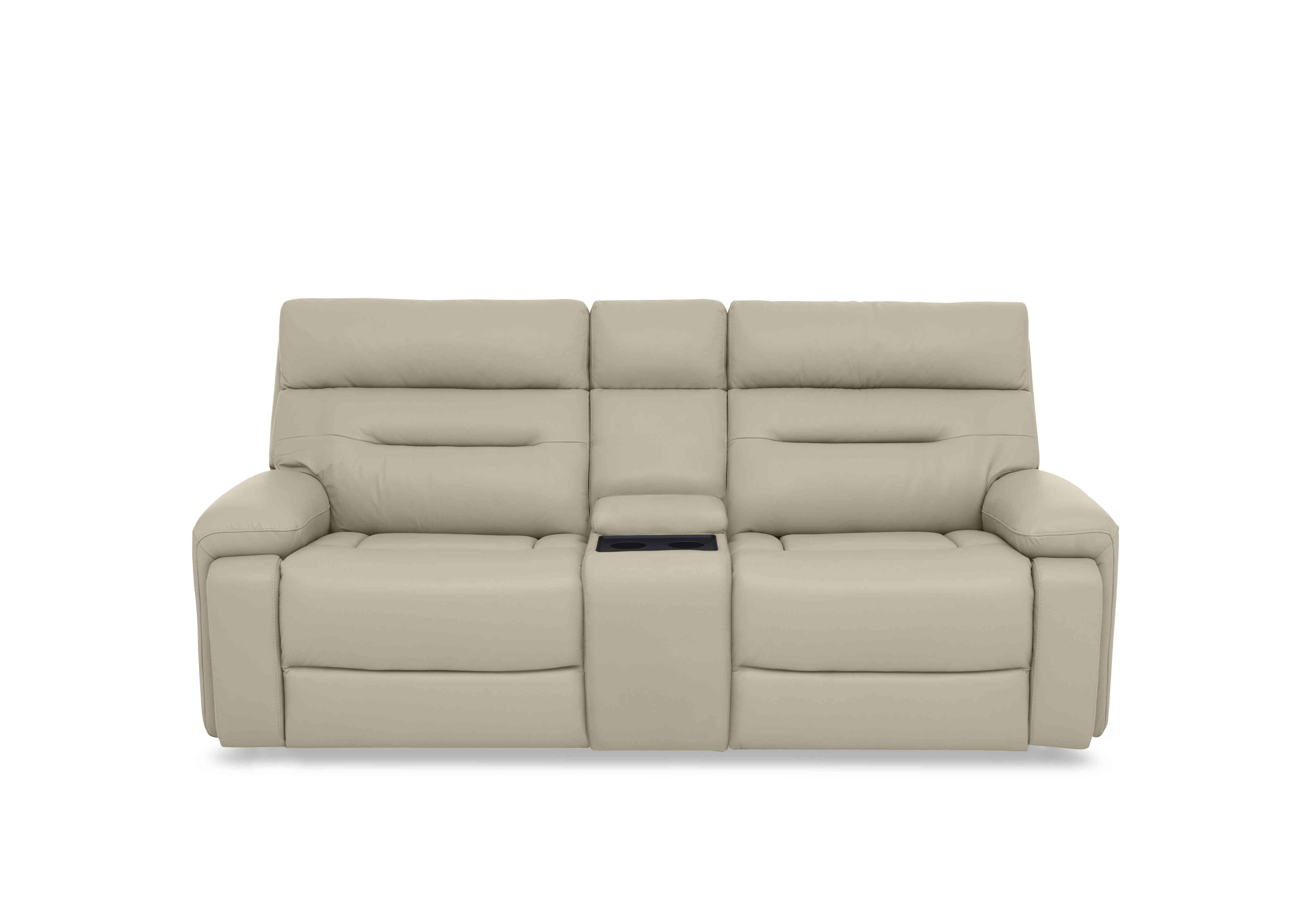 Cinemax Media 3 Seater Leather Power Recliner Sofa with Power Headrests in La-4827 Natural Sand on Furniture Village