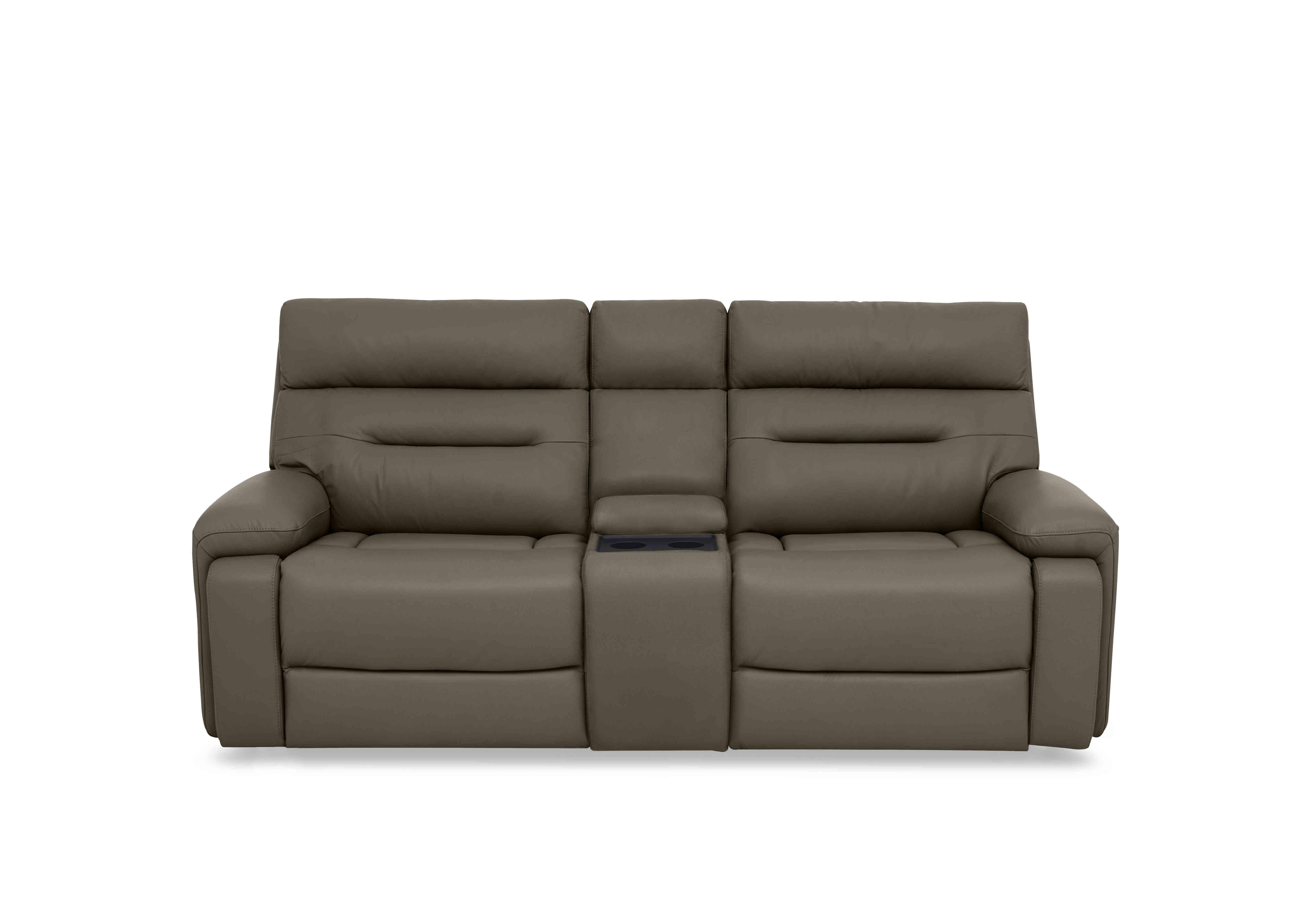 Cinemax Media 3 Seater Leather Power Recliner Sofa with Power Headrests in La-4829 Natural Olive on Furniture Village