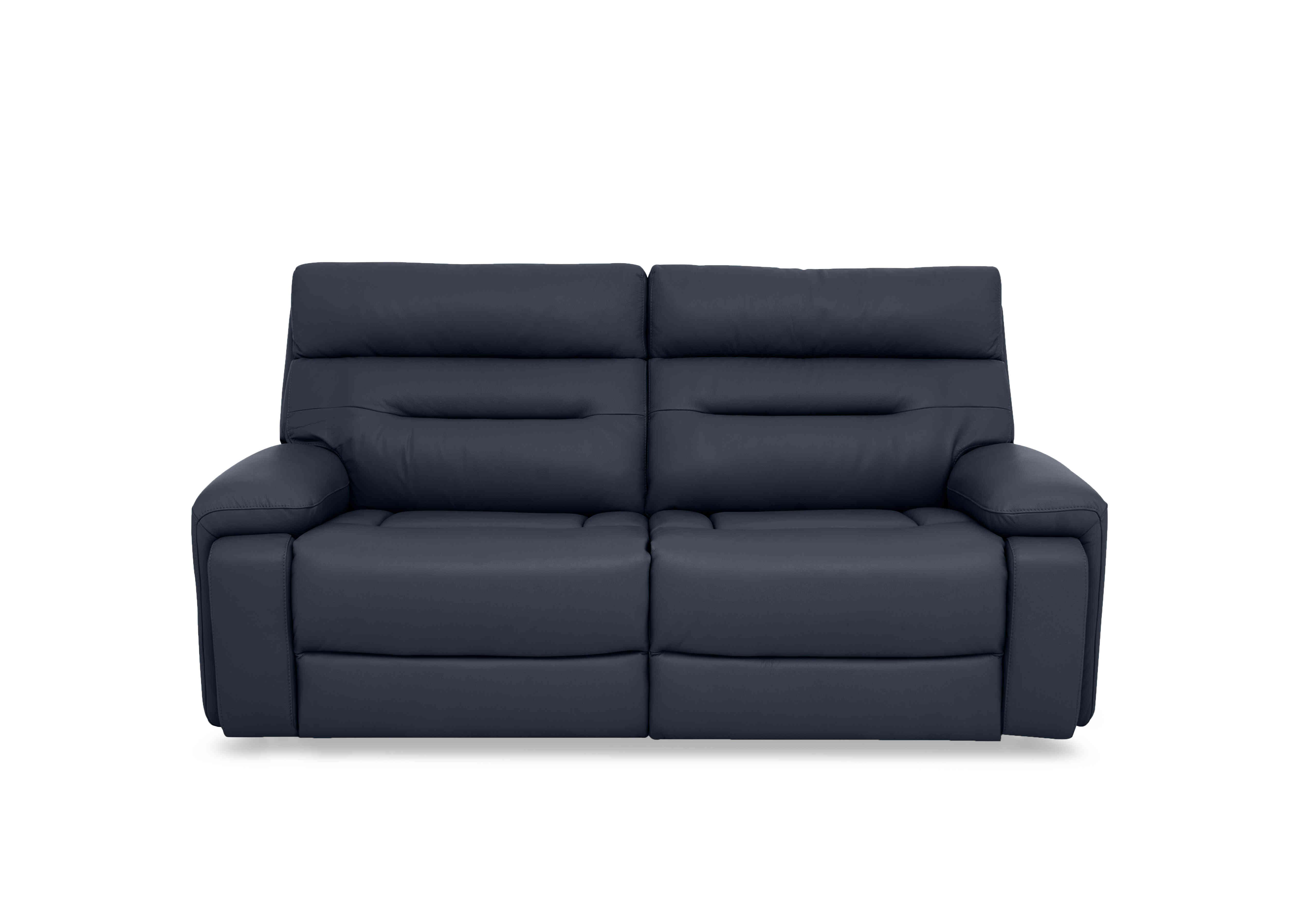 Cinemax 3 Seater Leather Sofa in La-4828 Natural Milled Navy on Furniture Village