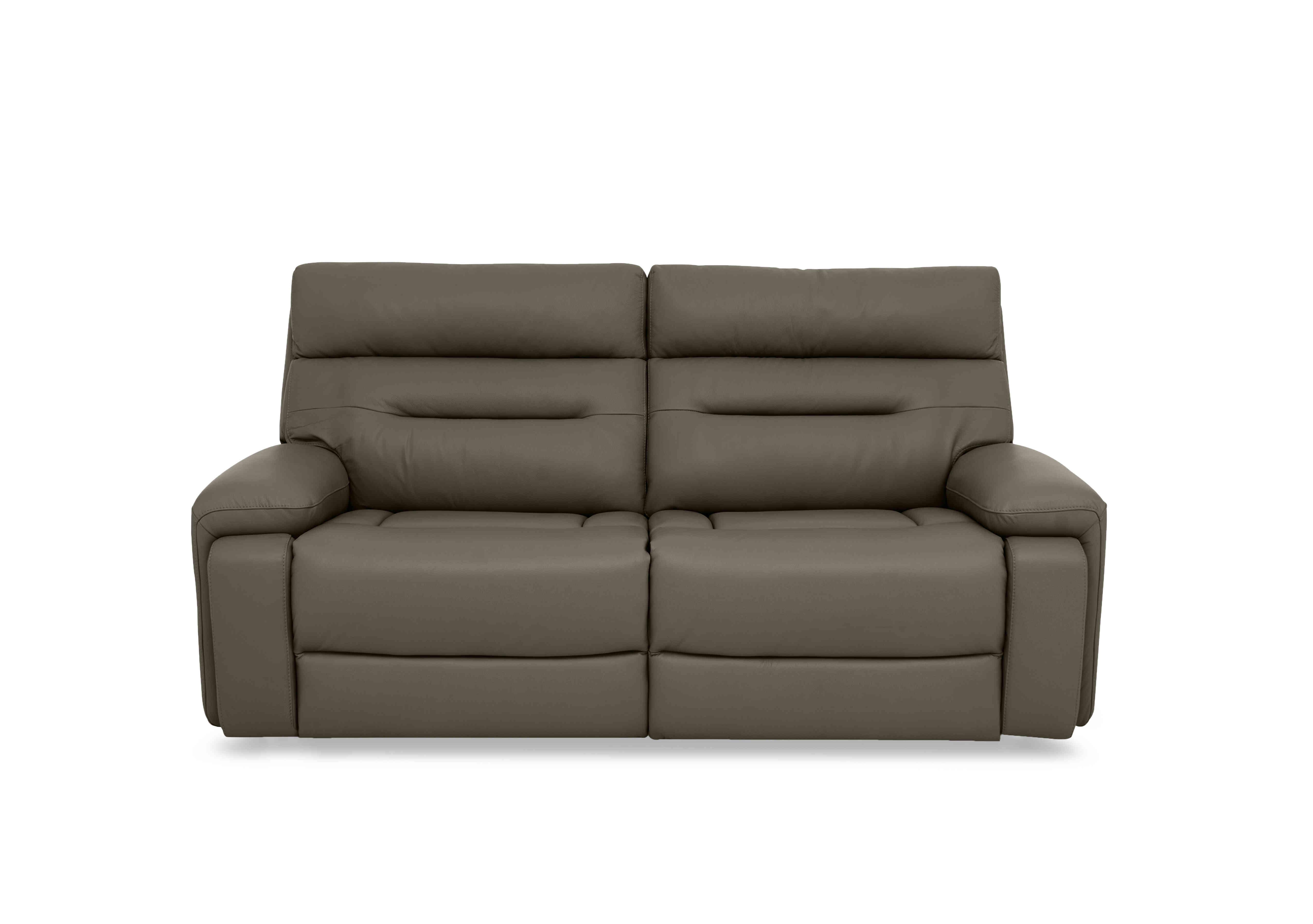 Cinemax 3 Seater Leather Sofa in La-4829 Natural Olive on Furniture Village