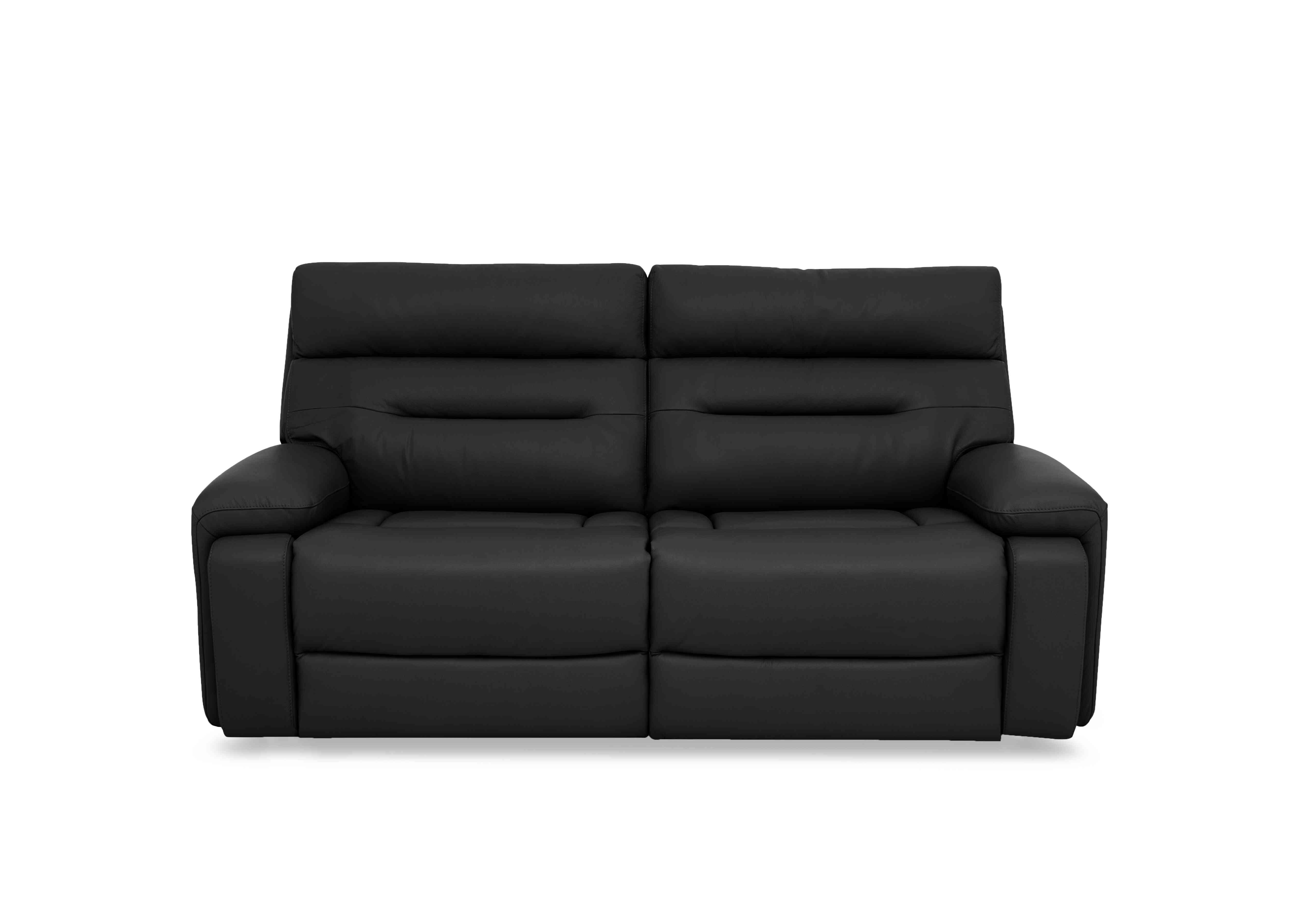 Cinemax 3 Seater Leather Sofa in La4820 Natural Black Mica on Furniture Village